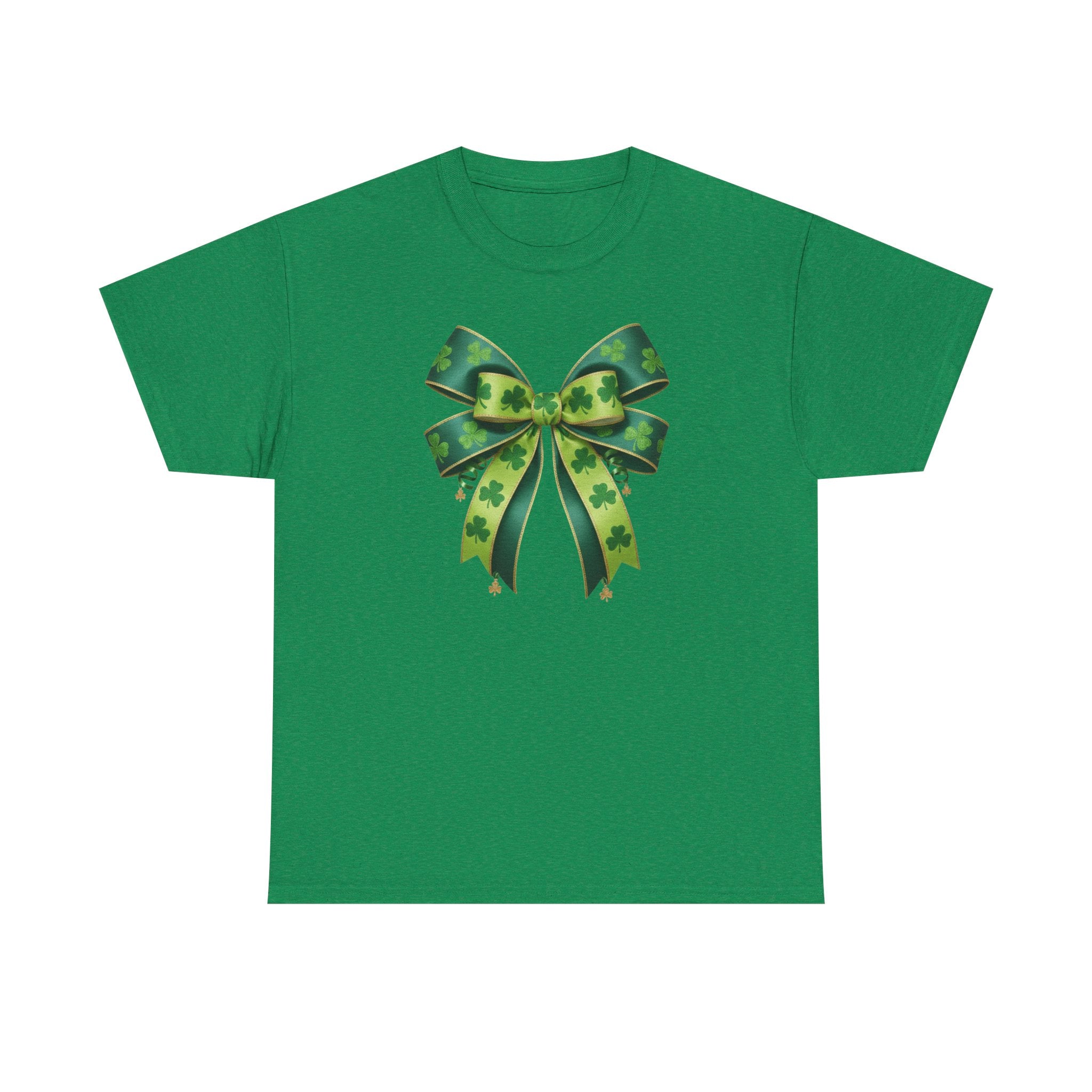 St. Patrick's Green Shamrock Bow T-Shirt