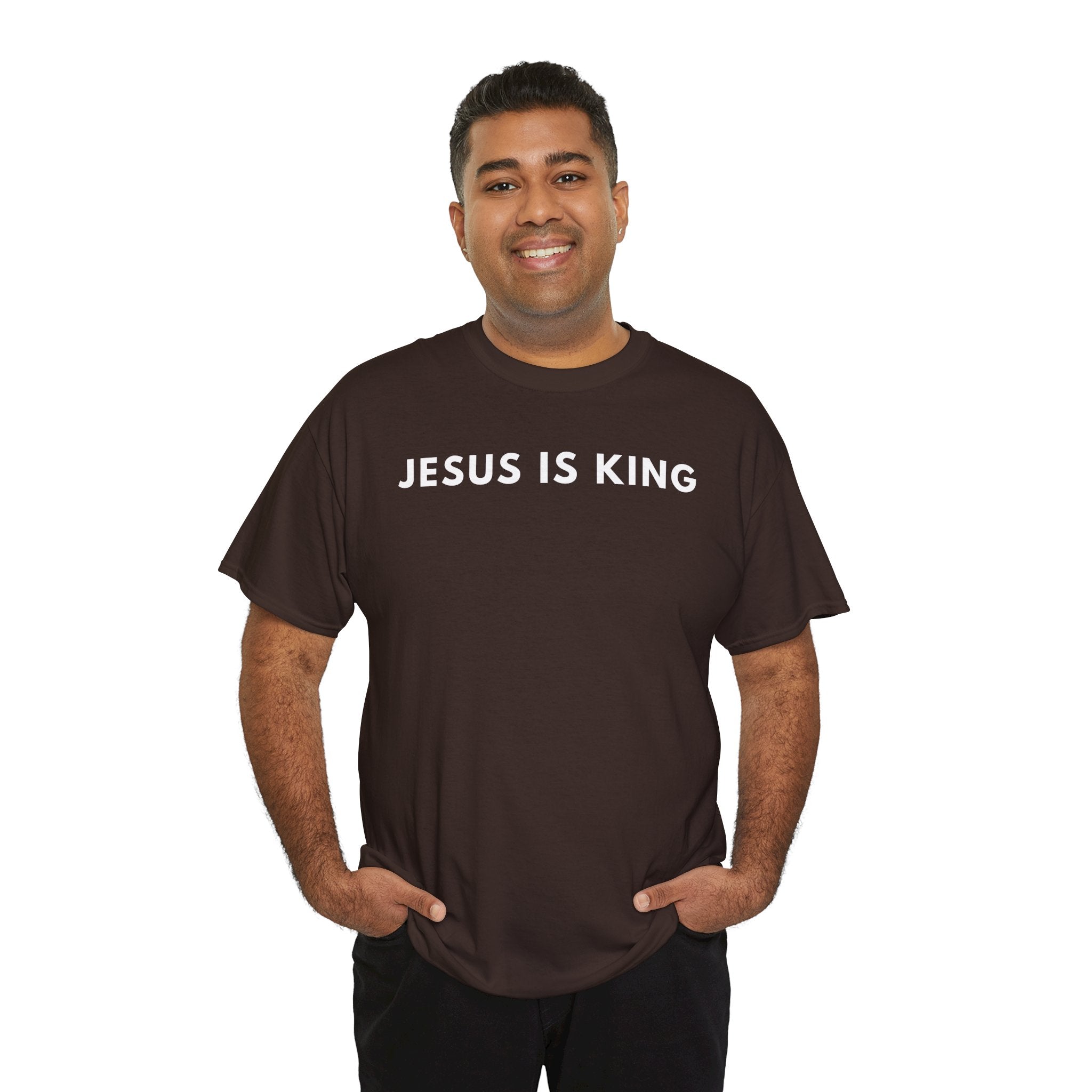 Jesus Is King Tee - Christian Faith White Cotton T-Shirt
