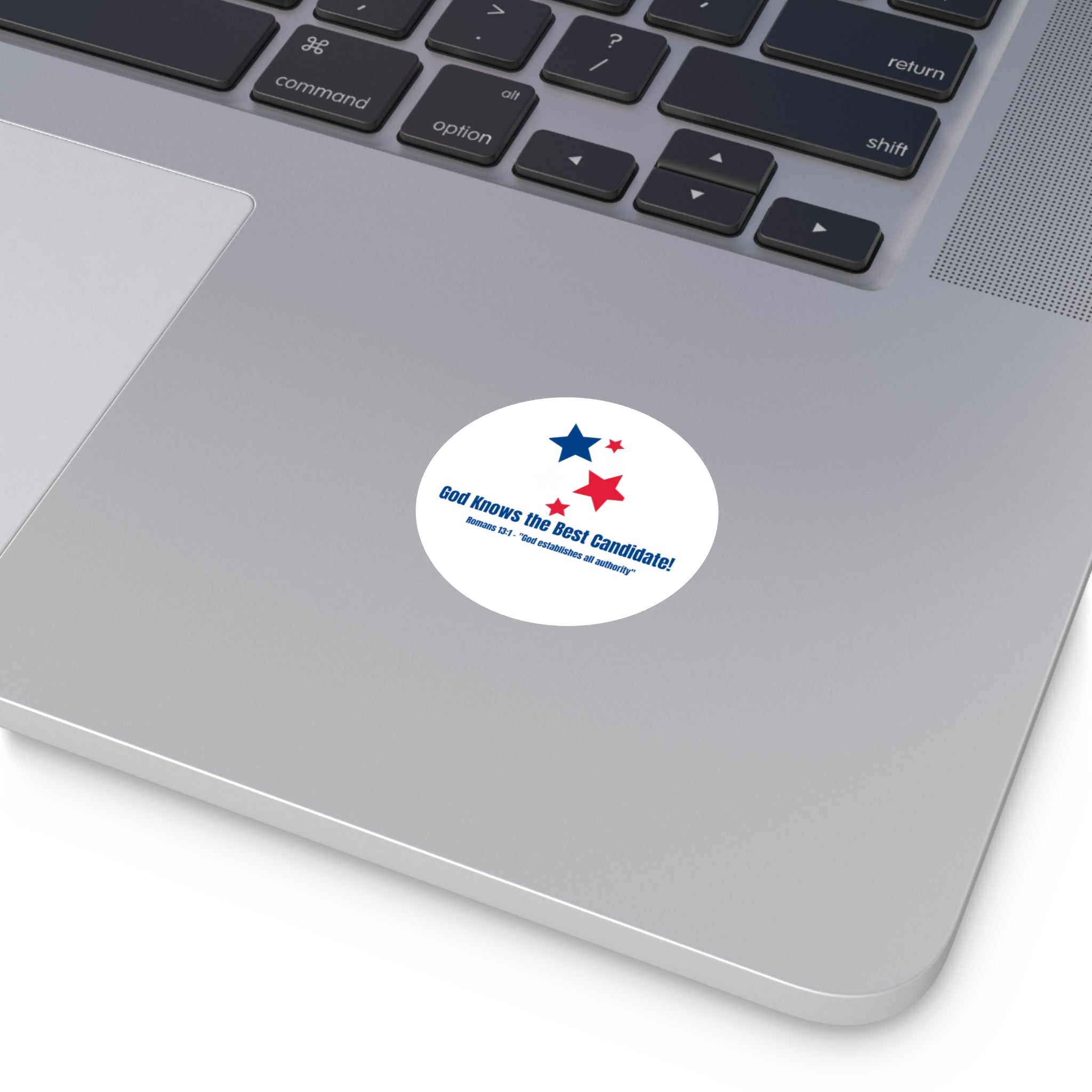 Vote! Gods Candidate Trust His Plan 2026 Round Sticker | Political Sticker