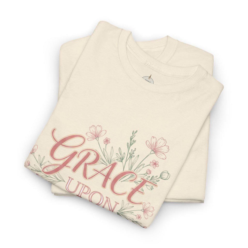 Grace Upon Grace Tee — John 1:16 Floral Christian T-Shirt