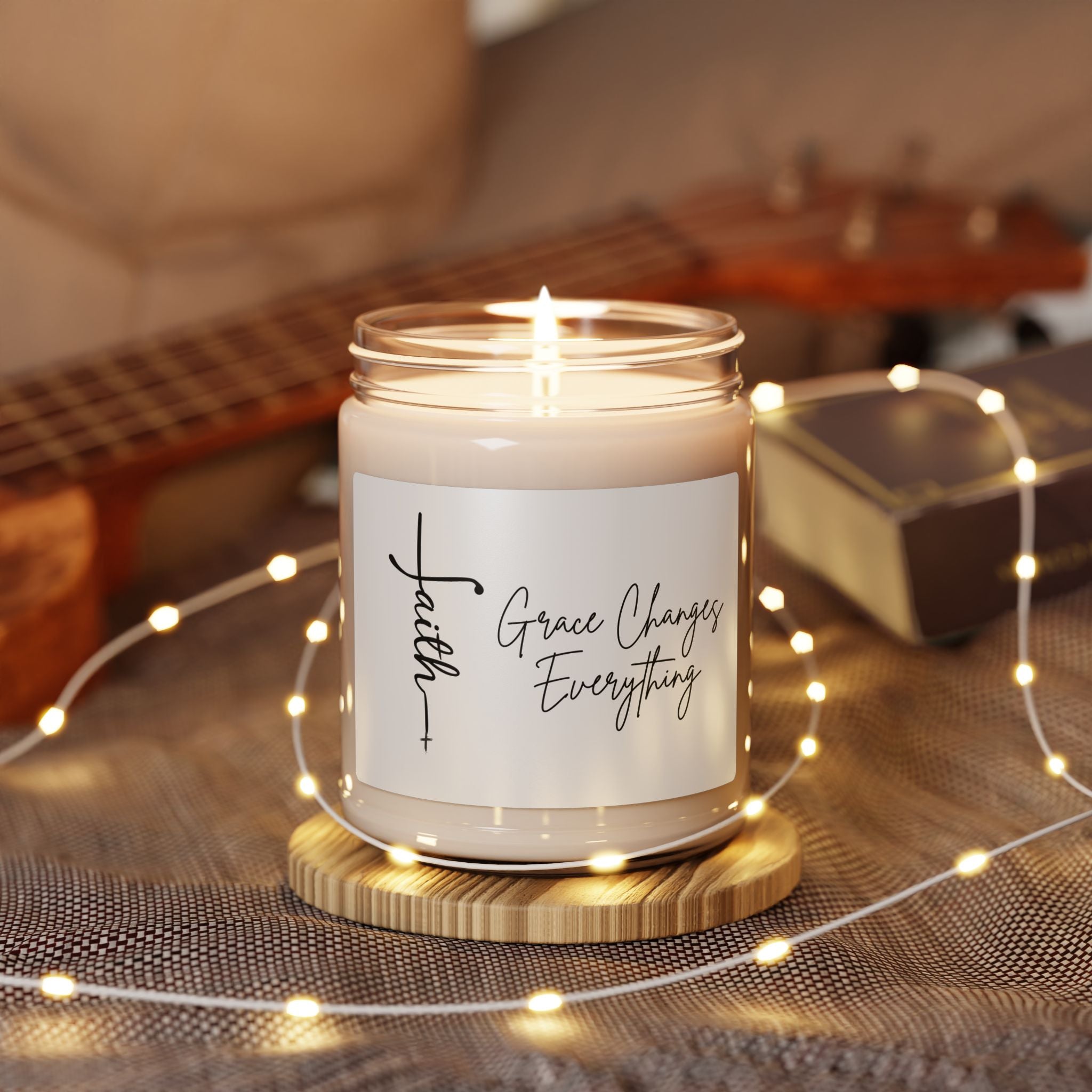 Faith Candle — "Grace Changes Everything" 9oz Scented Soy Candle