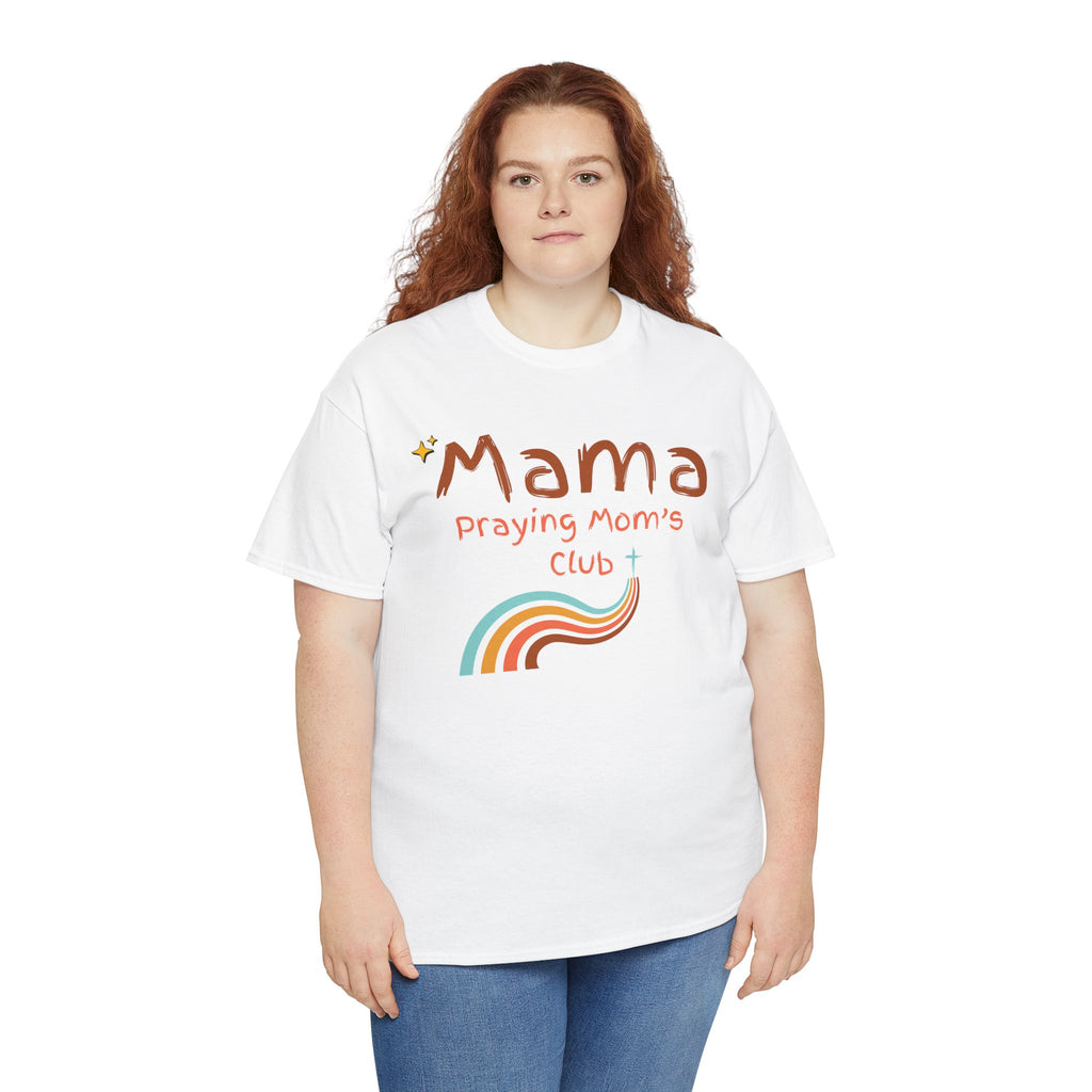 Mama Praying Mom's Club Tee — Inspirational Christian Mama T-Shirt with Rainbow - Mother's Day Gift
