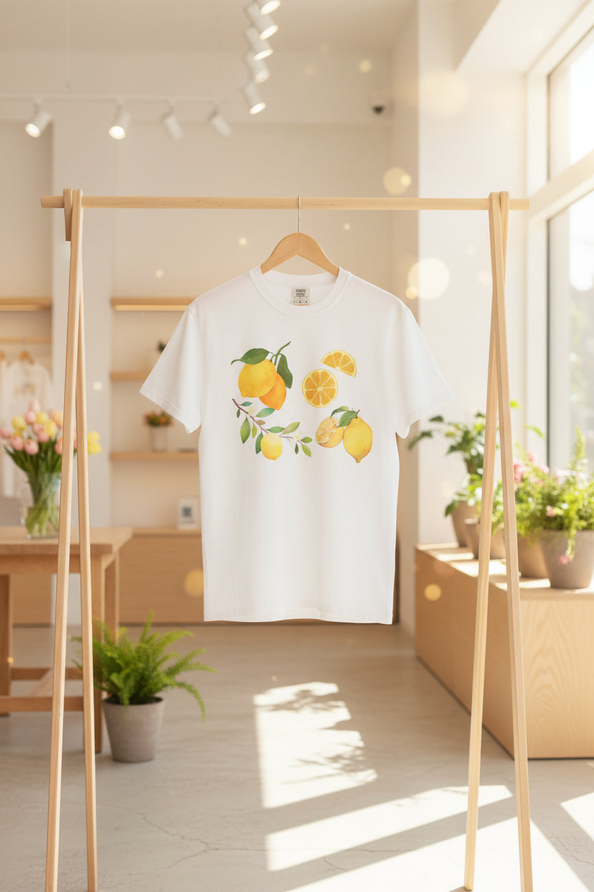 Lemon Branch Floral Comfort Colors T-Shirt