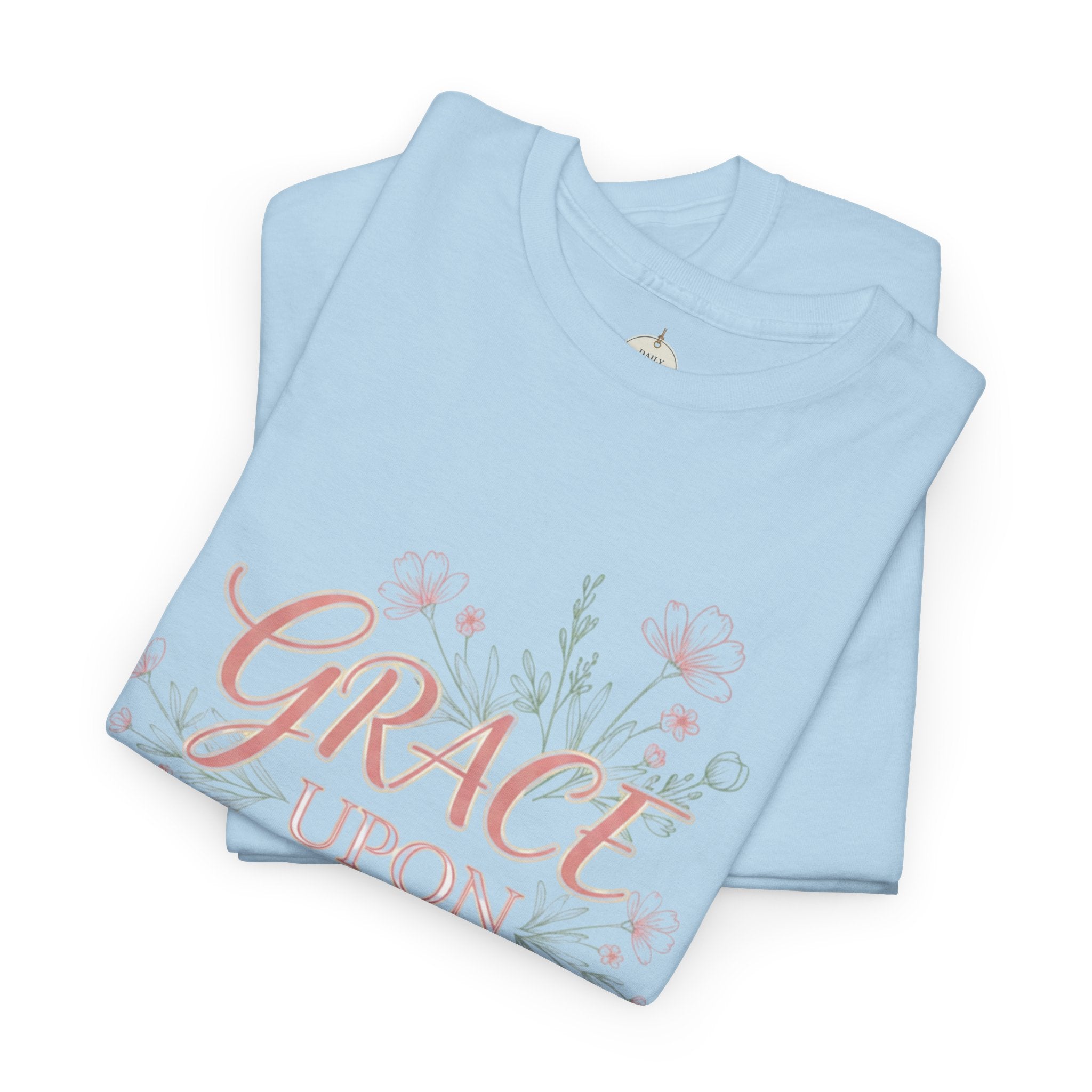 Grace Upon Grace Tee — John 1:16 Floral Christian T-Shirt