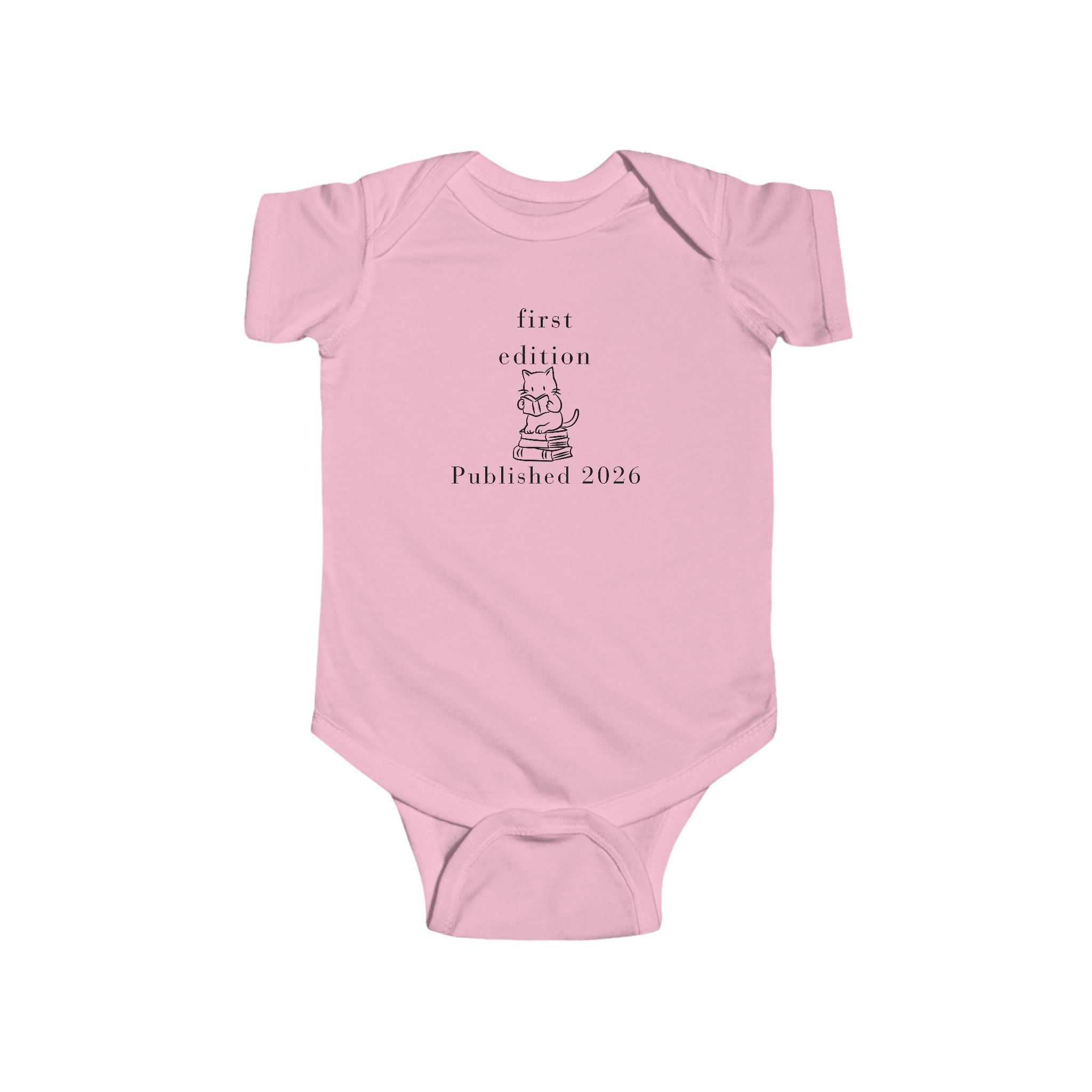 First Edition Published 2026 Infant Bodysuit | Baby Book Lover Logo