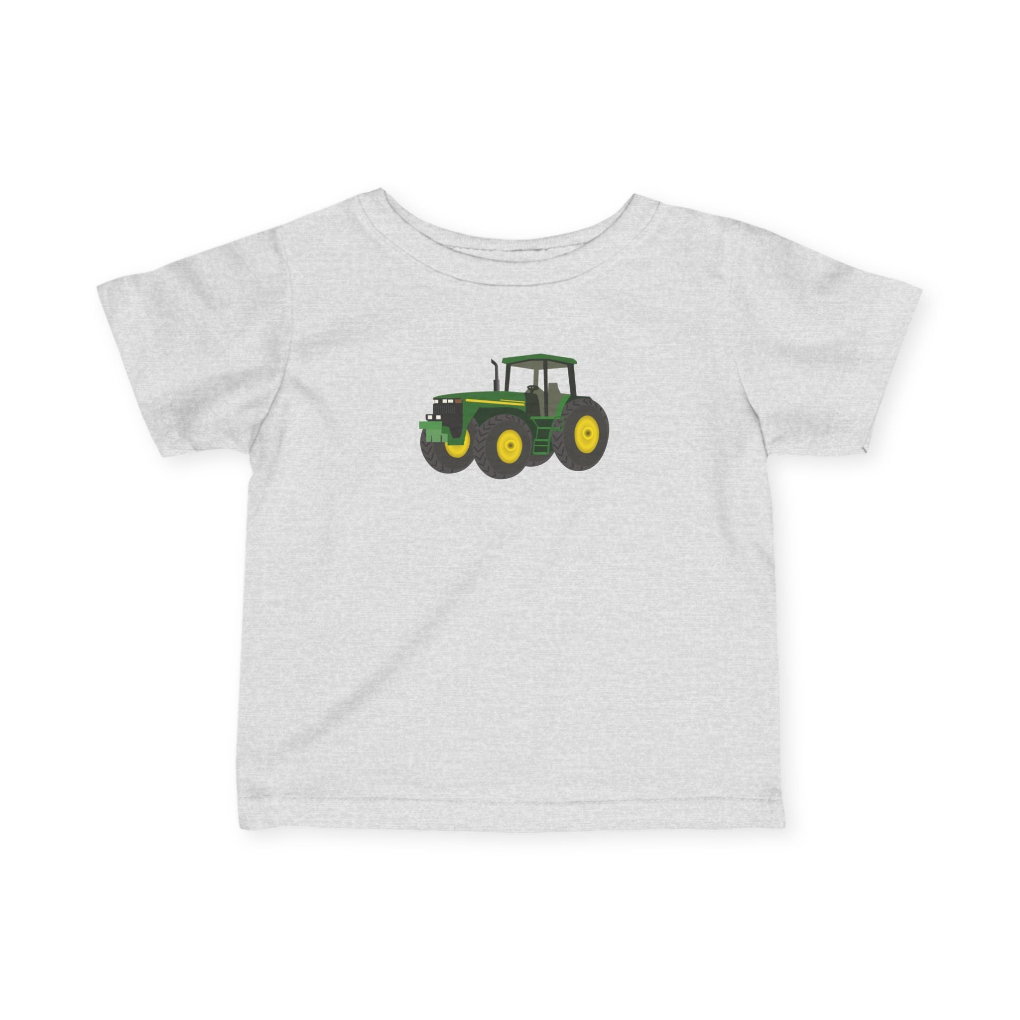 Infant Tee — Cute Green Farm Tractor Graphic Baby Shirt