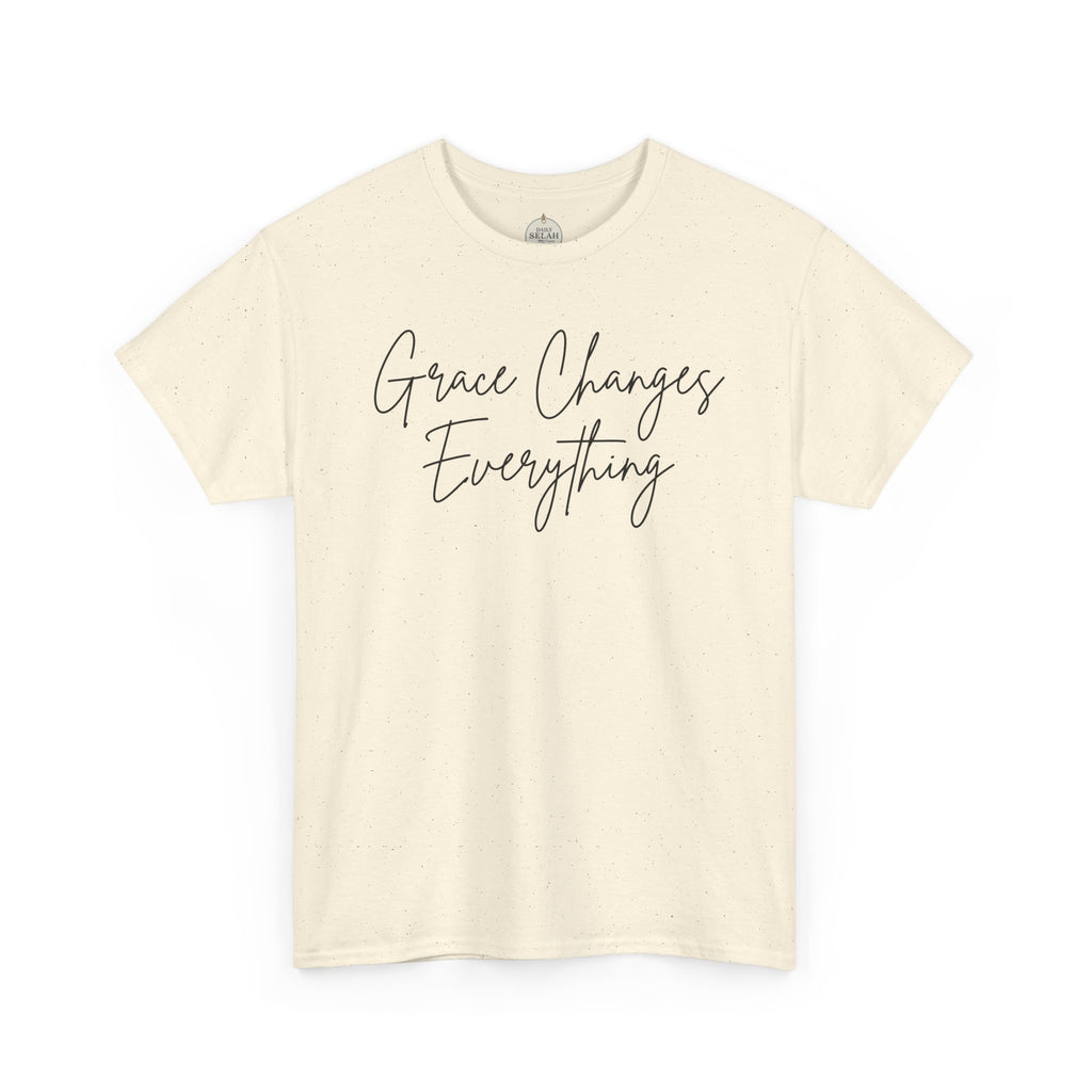 Grace Changes Everything tee | with Faith cross vertical back design