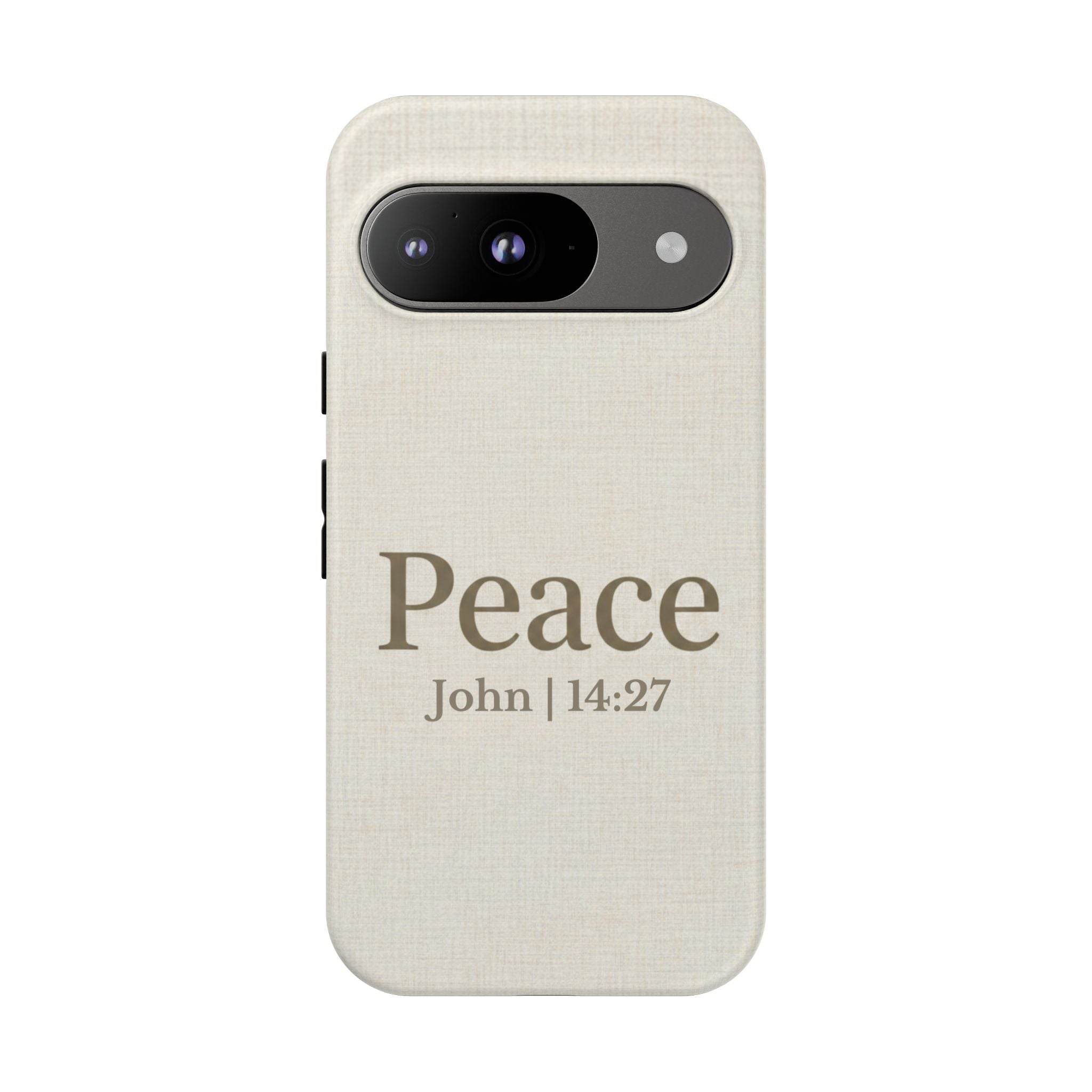 Peace (John 14:27) Phone Case — Minimalist Christian Scripture iPhone & Android Cover