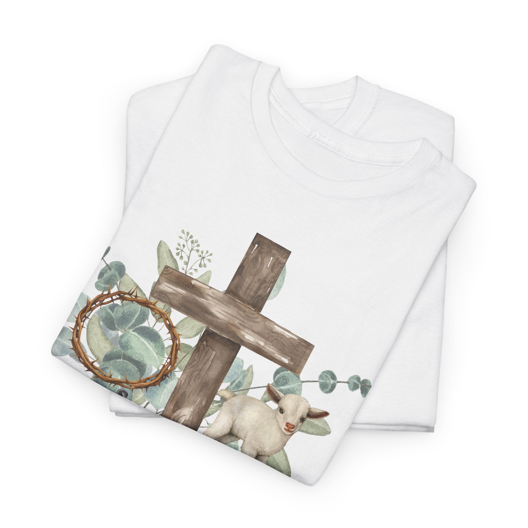 He Is Risen Floral Cross T-Shirt Matthew 28:6