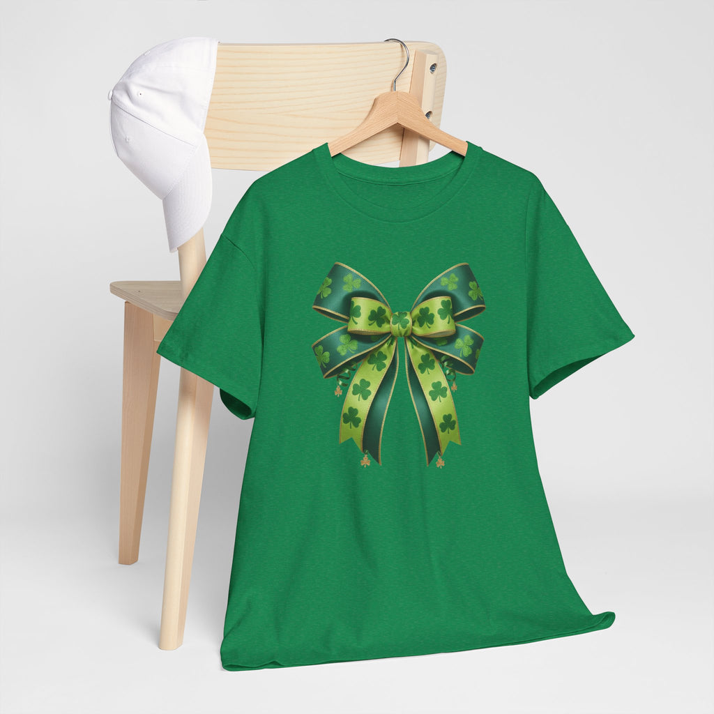 St. Patrick's Green Shamrock Bow T-Shirt