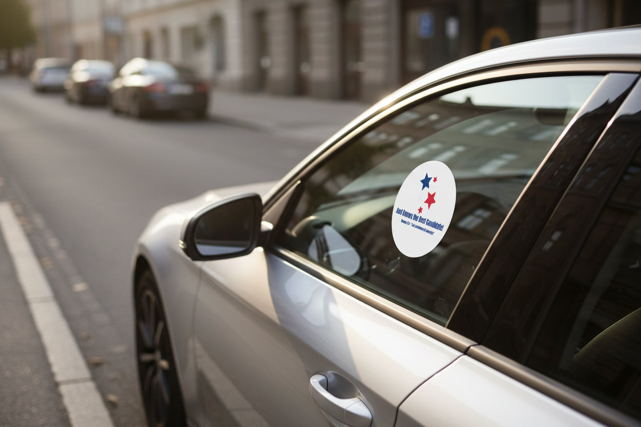 Vote! Gods Candidate Trust His Plan 2026 Round Sticker | Political Sticker