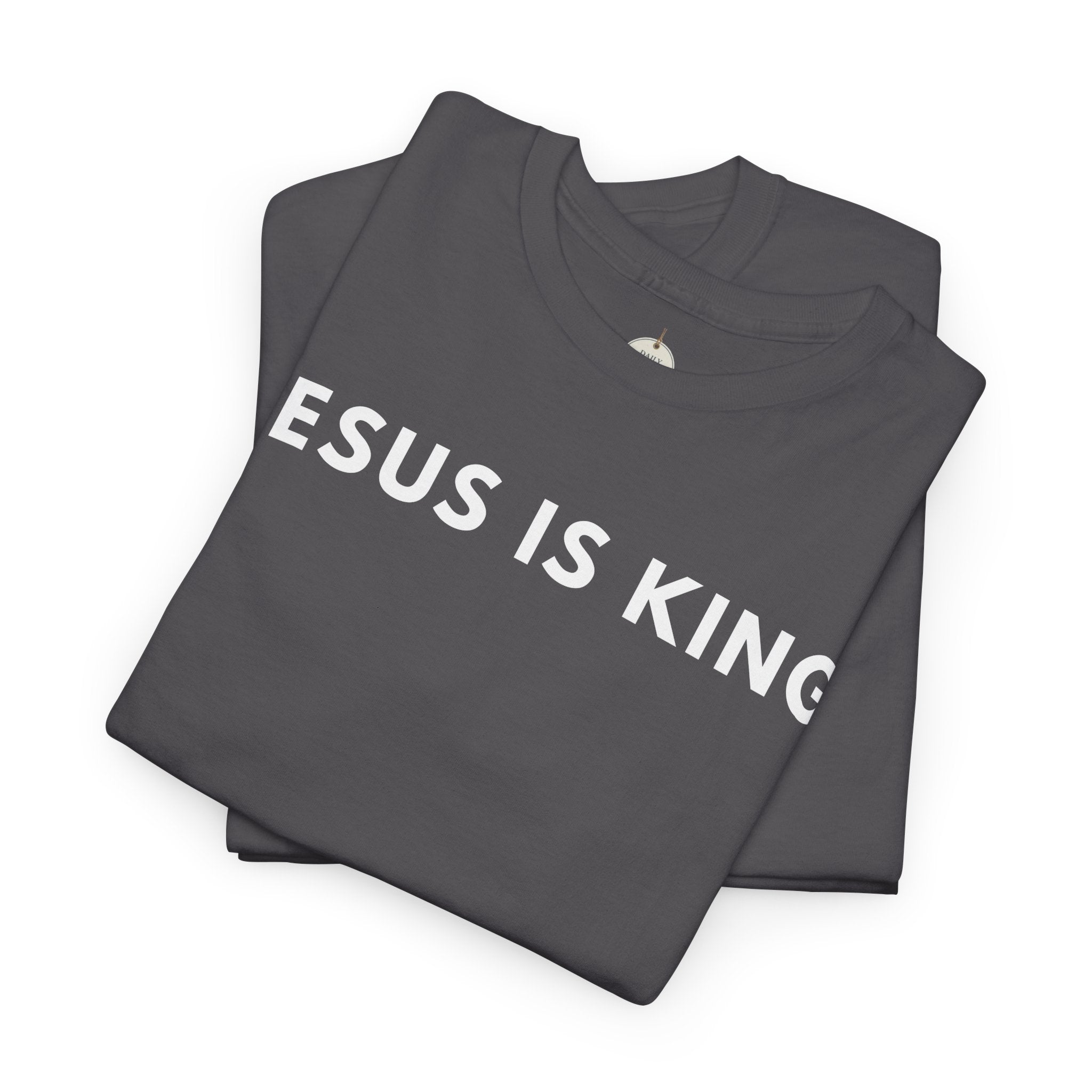 Jesus Is King Tee - Christian Faith White Cotton T-Shirt