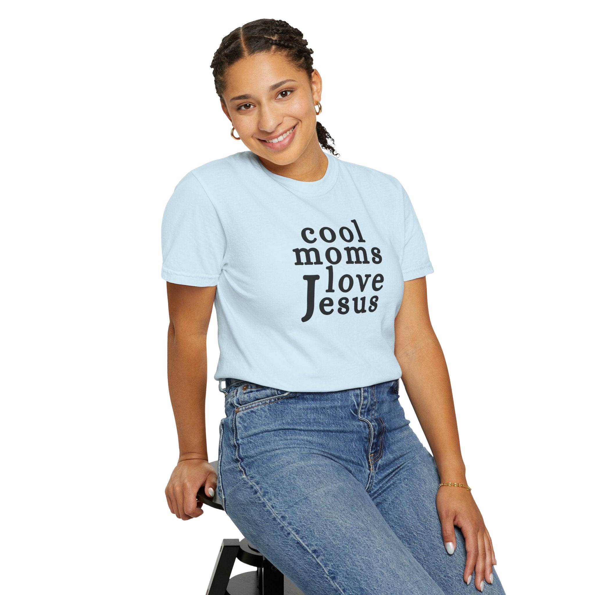 Christian Mom T-Shirt — "Cool Moms Love Jesus" Graphic Tee