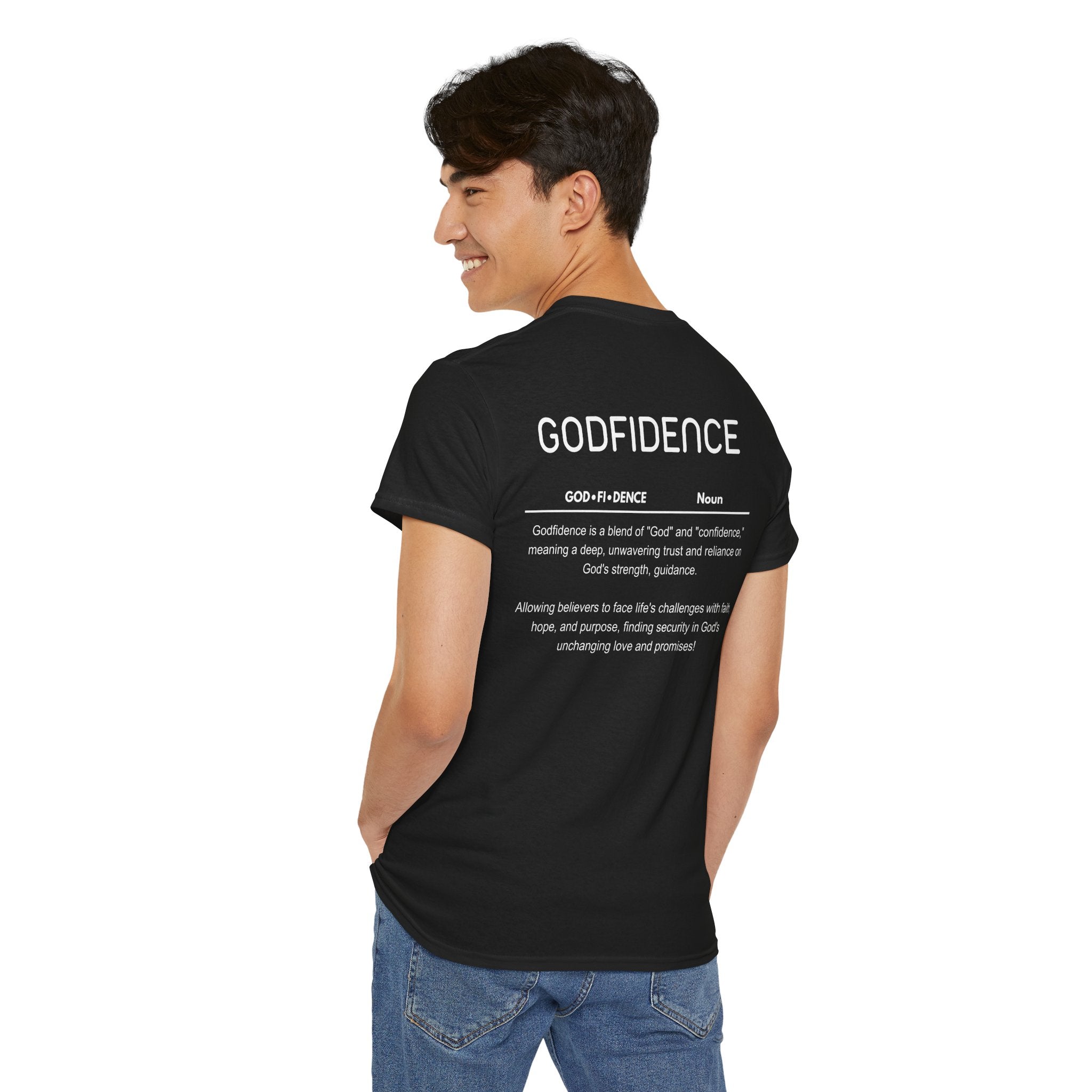 Godfidence definition tee | Christian faith shirt, faith-based typography