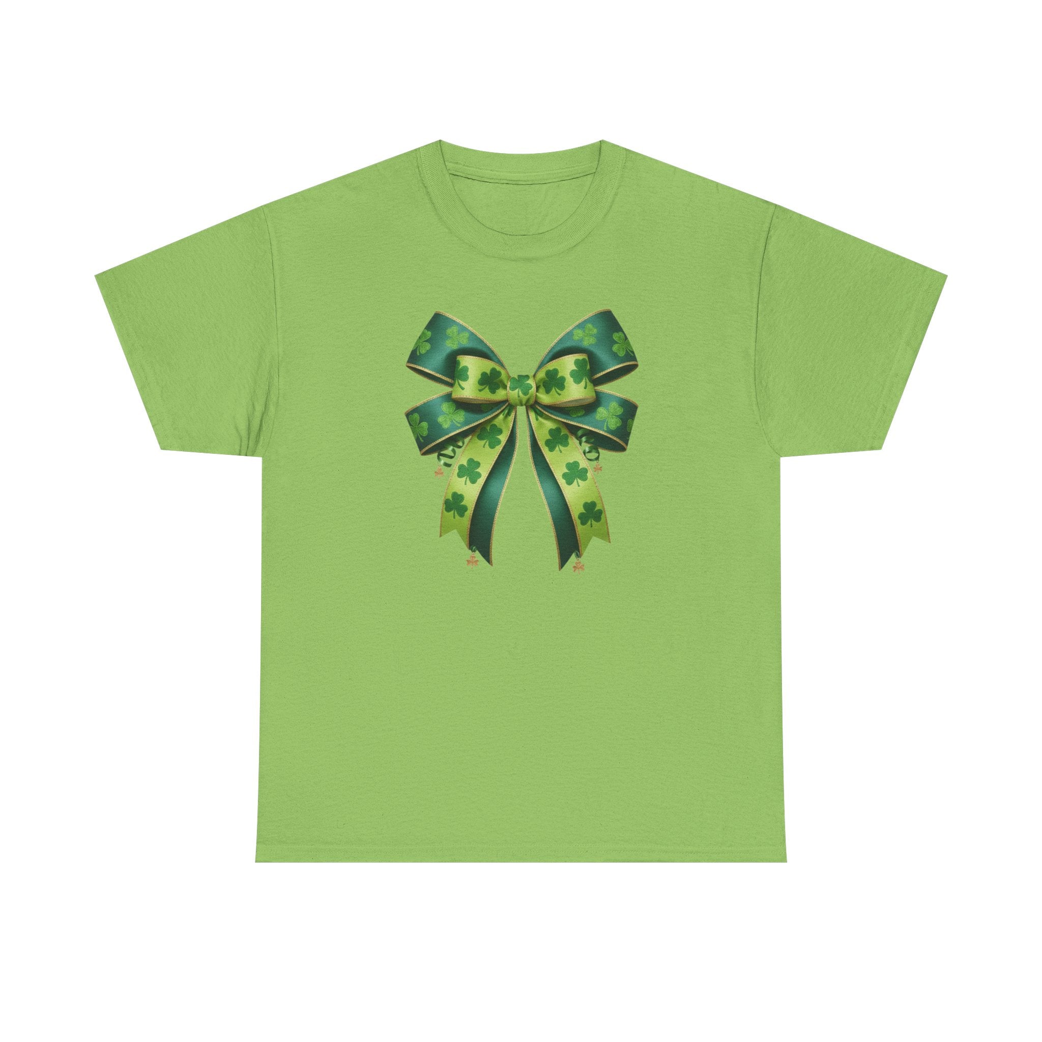 St. Patrick's Green Shamrock Bow T-Shirt