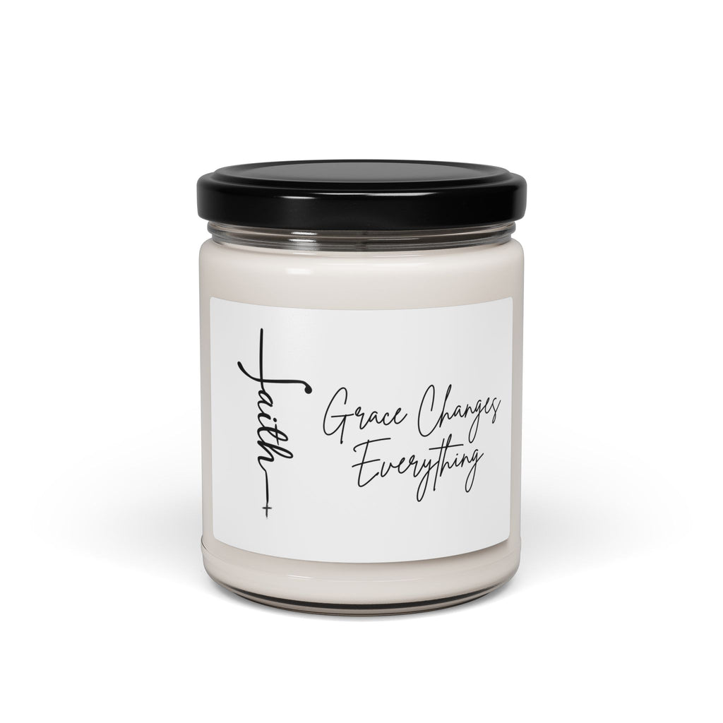 Faith Candle — "Grace Changes Everything" 9oz Scented Soy Candle