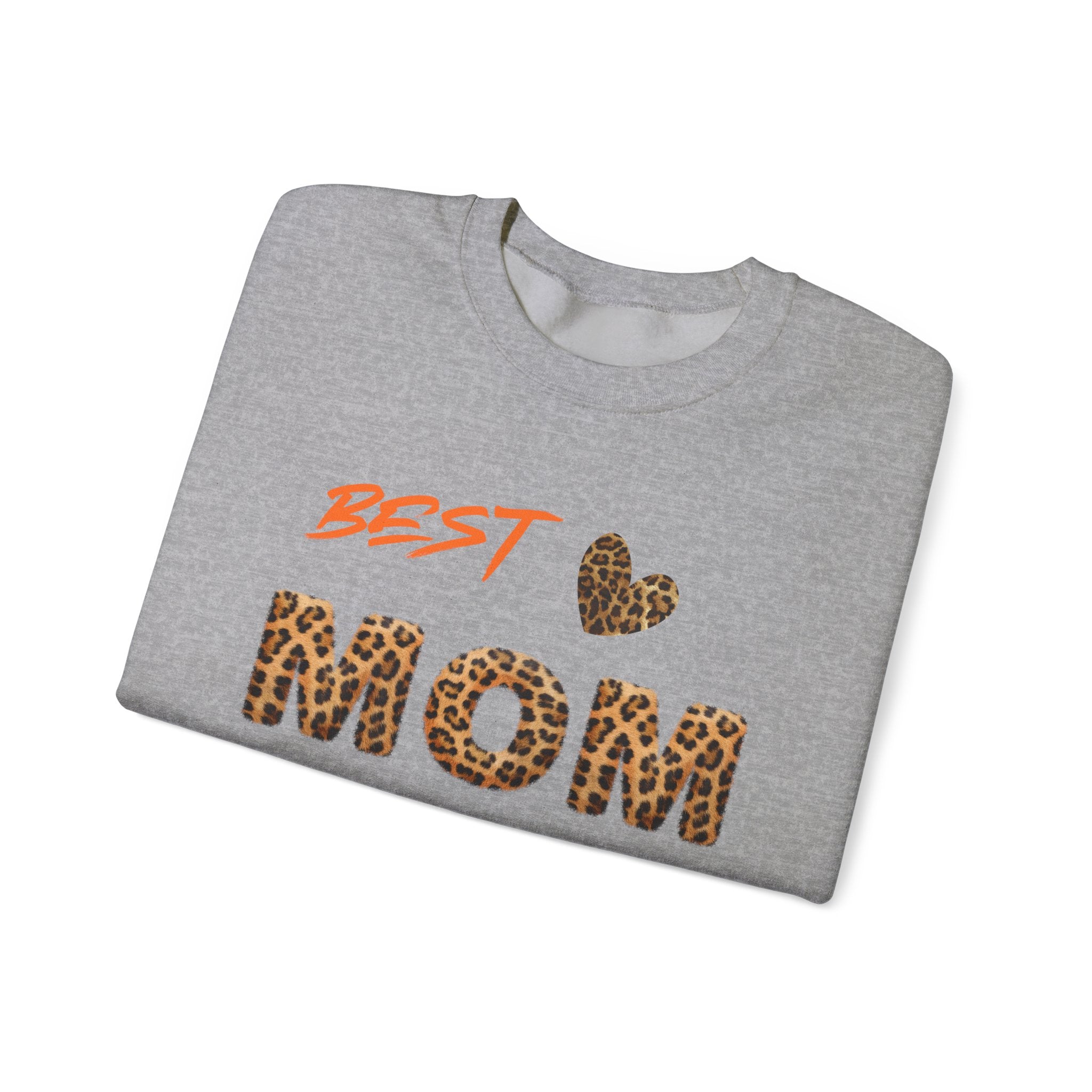 Leopard Print "Best Mom Ever" Sweatshirt | Mom Design Crewneck