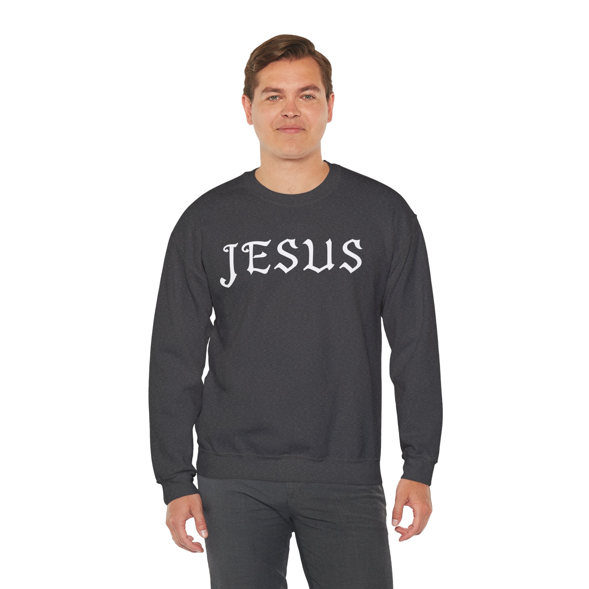 Jesus Crewneck Sweatshirt — Minimal Christian Faith Pullover