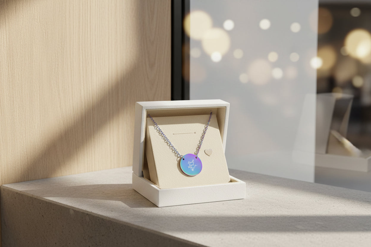 Loved Beyond Measure Engraved Circle Necklace — Ephesians 3:19 Faith Gift