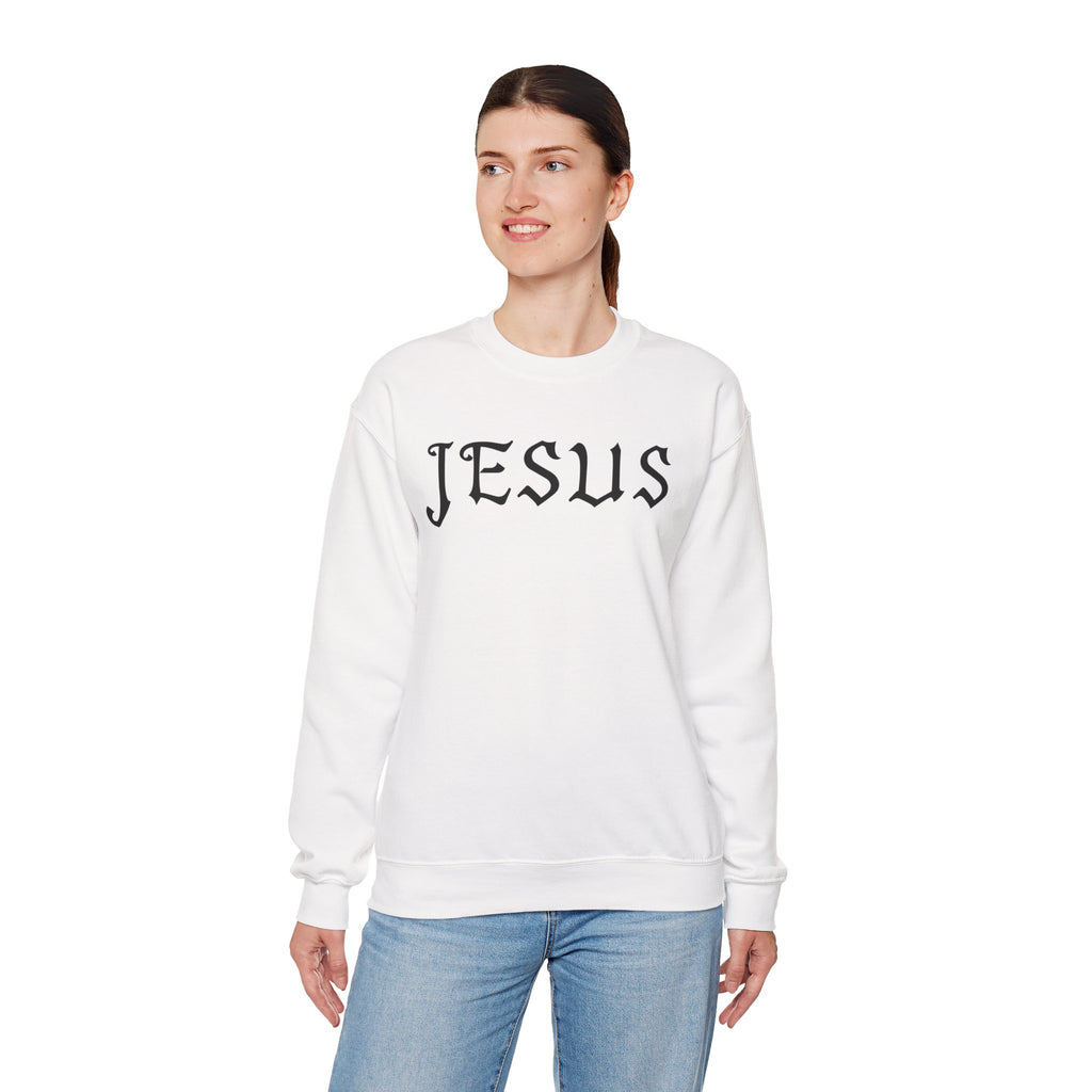 Jesus Crewneck Sweatshirt — Minimal Christian Faith Pullover