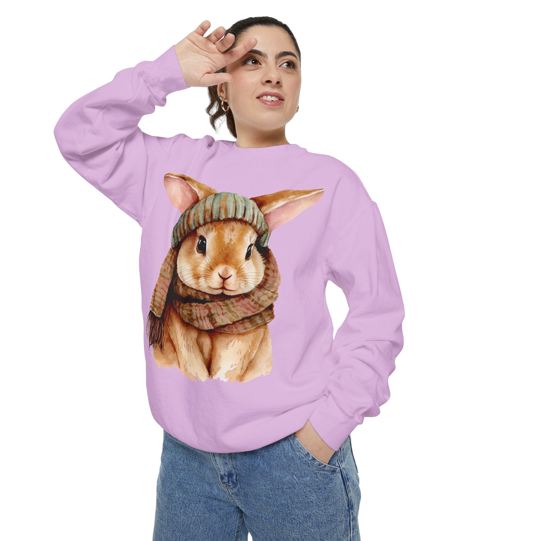Comfort Colors - Ester Cozy Winter Bunny Sweatshirt