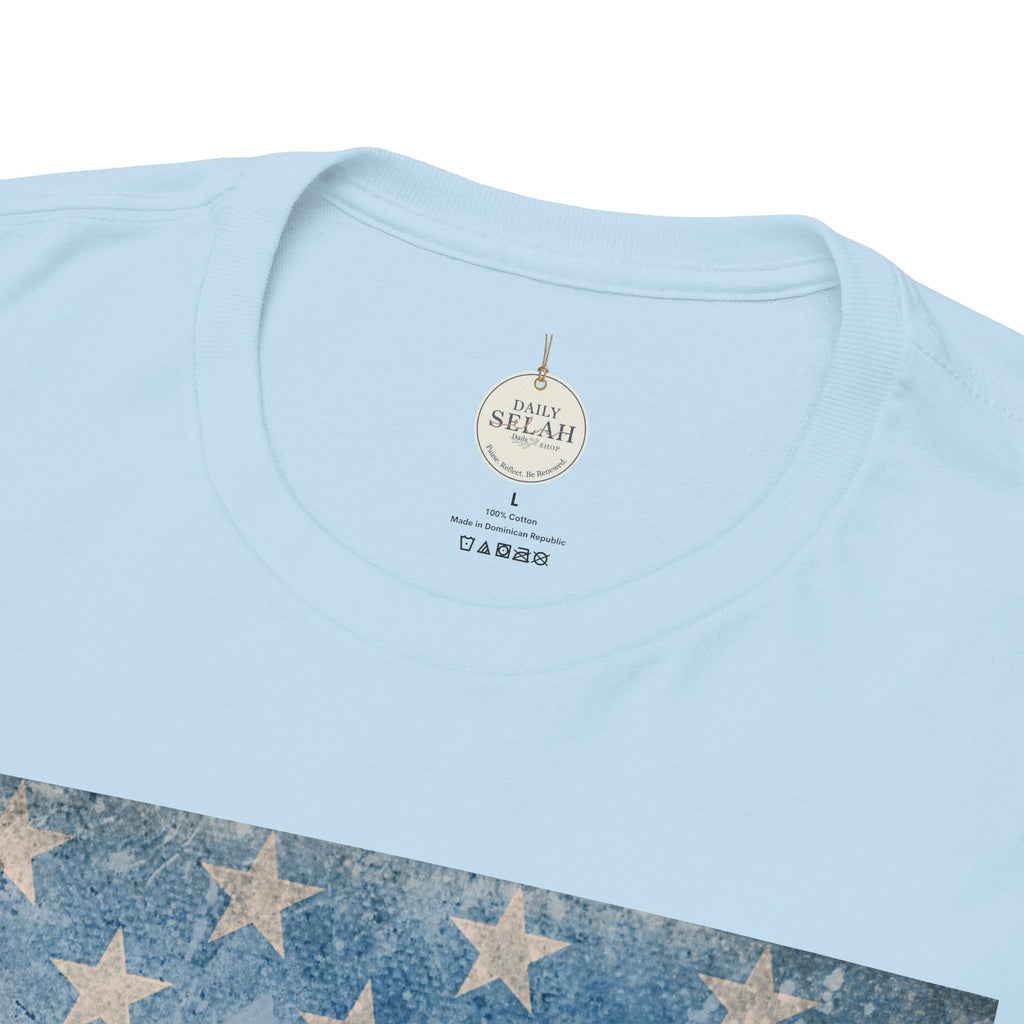 God First 250 Years Vintage American Flag  and Patriotic T-Shirt