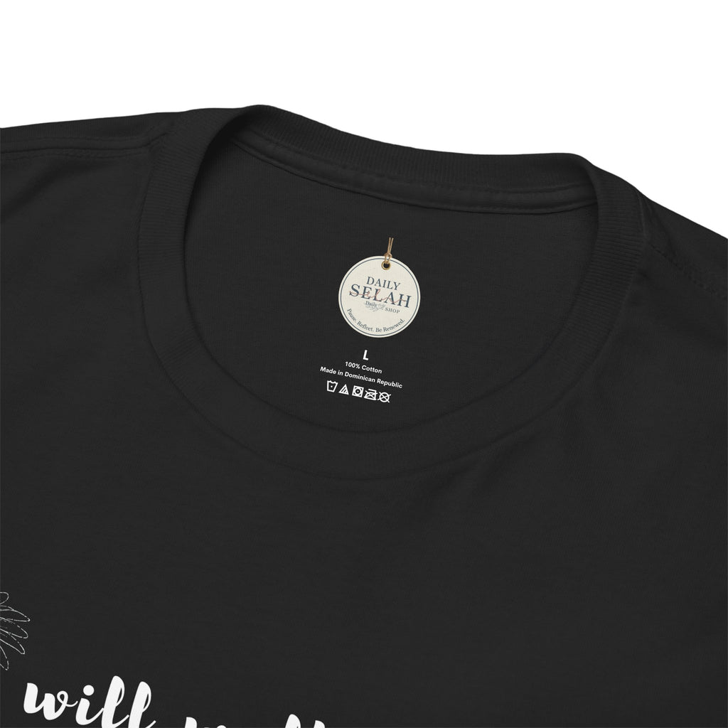 Faith Graphic Tee — "I Will Walk by Faith" Minimal Christian T-Shirt