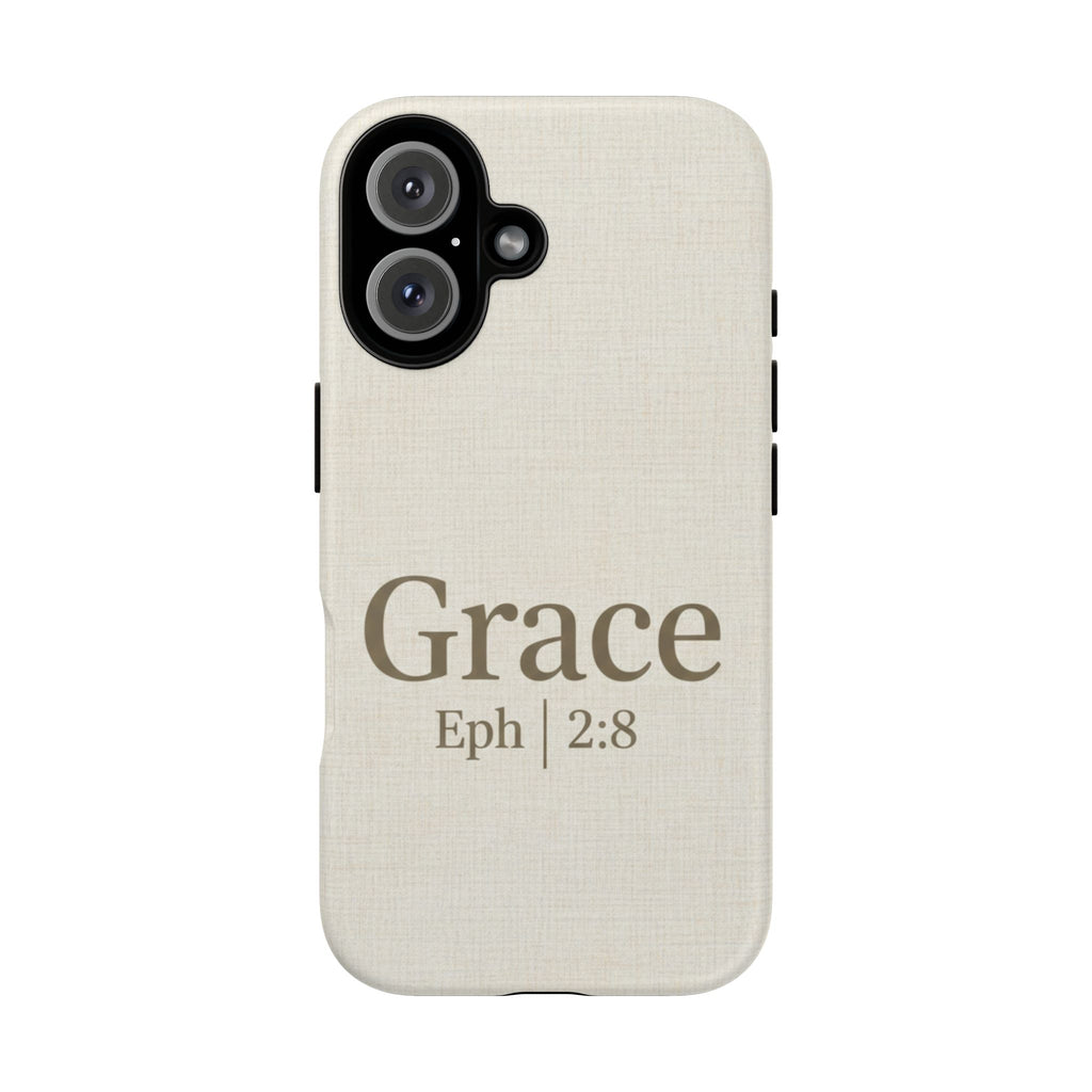 Grace (Ephesians 2:8) Phone Case — Minimalist Christian Inspirational Tough Case