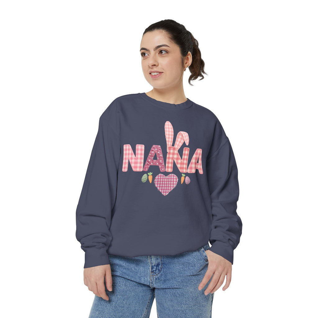 Nana Bunny Heart Sweatshirt — Cute Pink Easter Grandma (Nana) Pullover