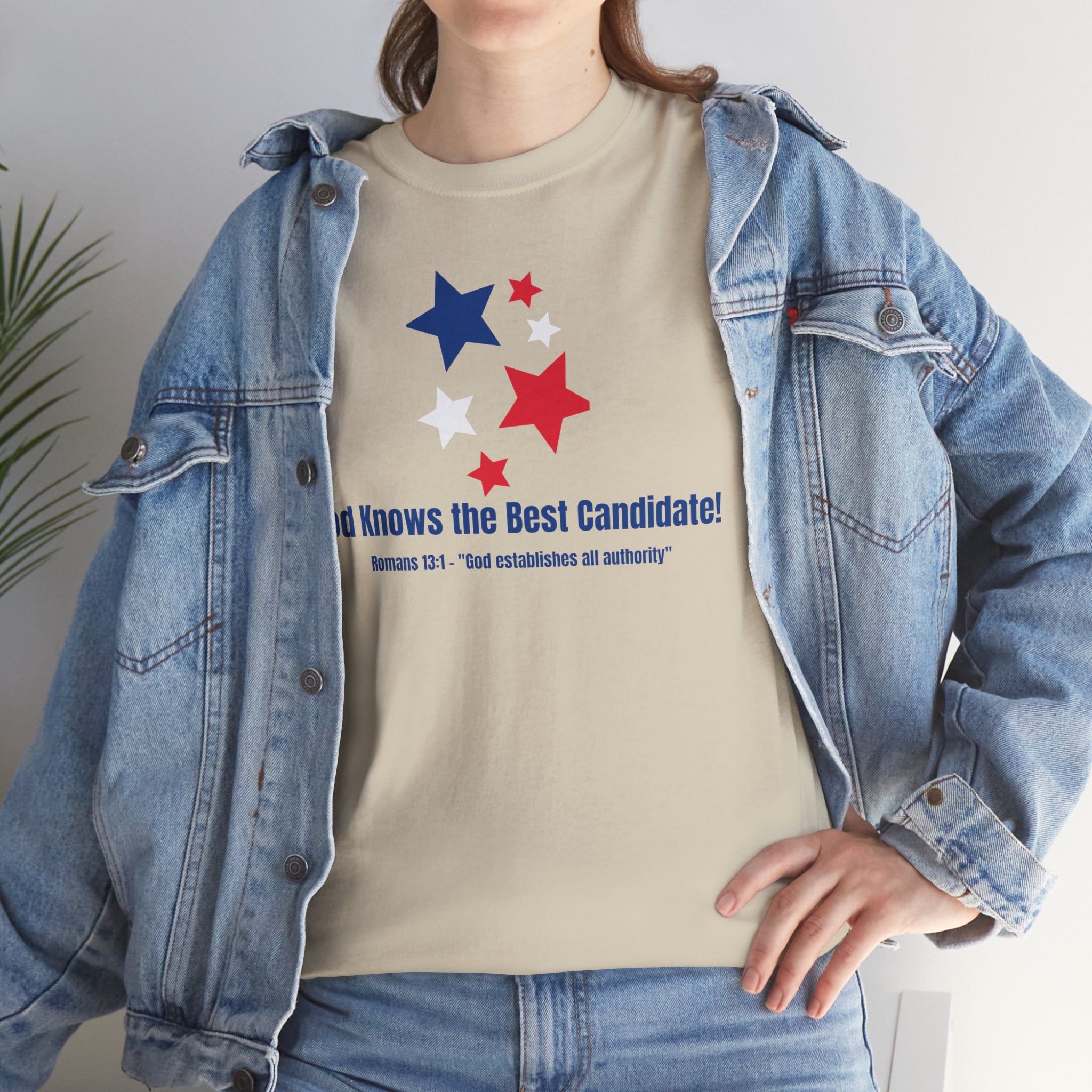 God Knows the Best Candidate Tee — Patriotic Christian Election T-Shirt