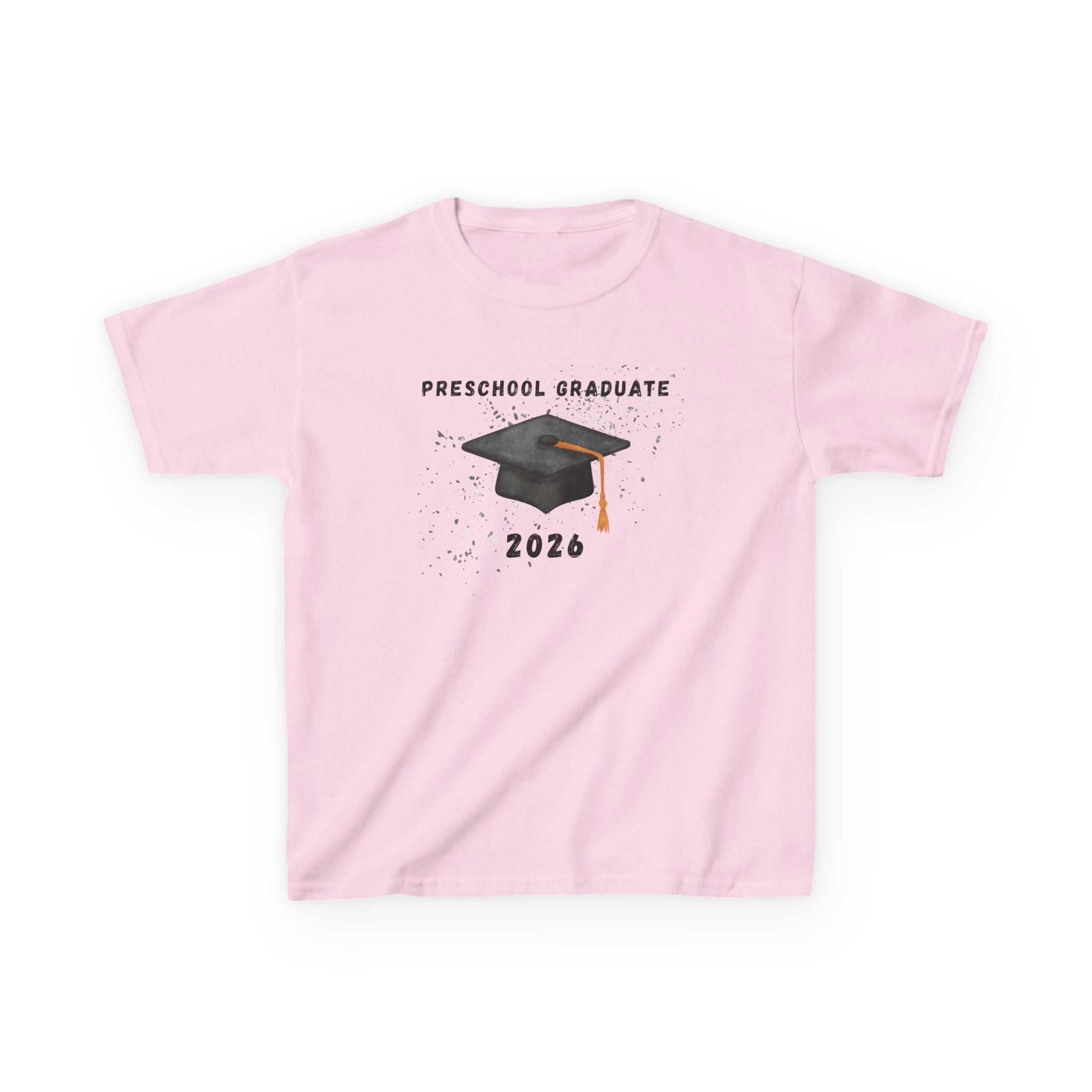 Preschool Graduate 2026 Kids T-Shirt — Graduation Cap Celebration Tee