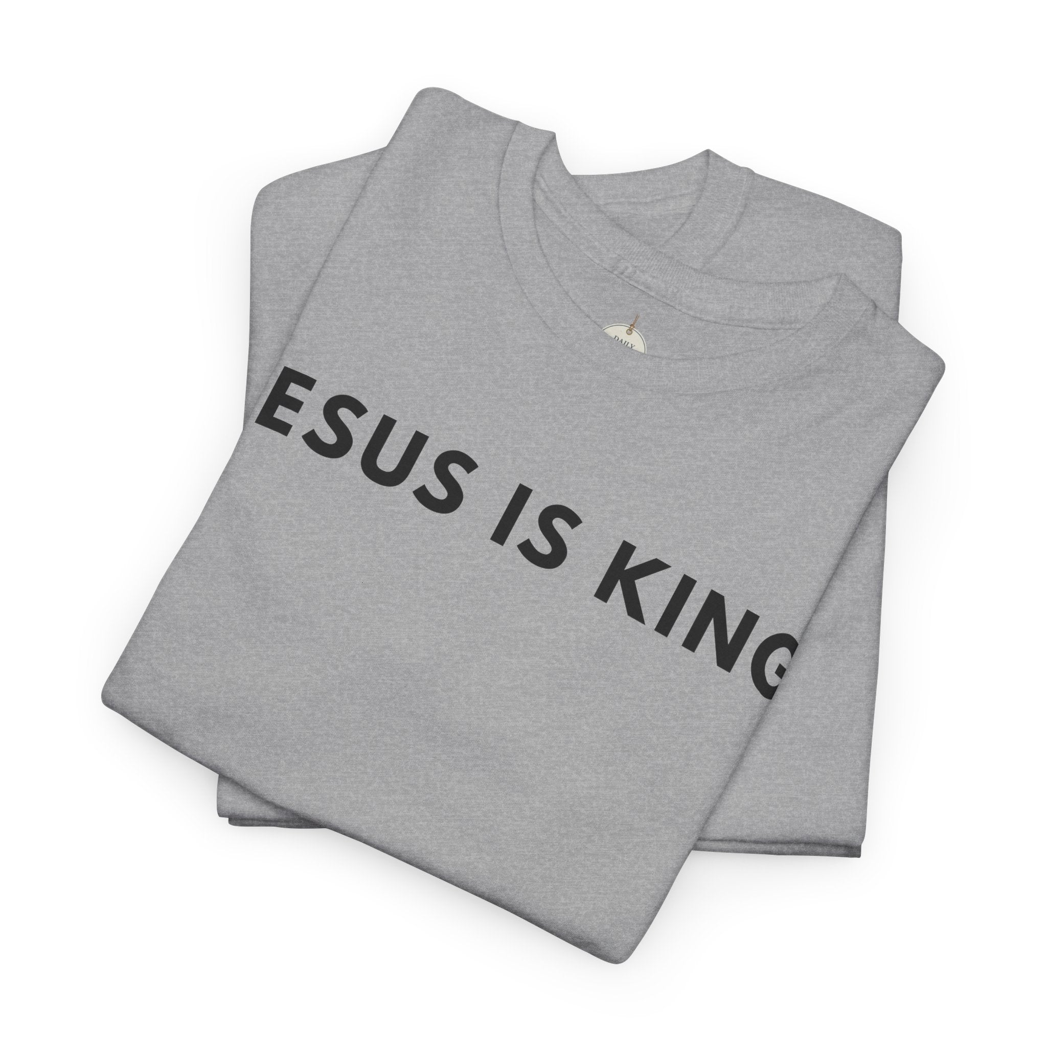 Jesus Is King Tee - Christian Faith White Cotton T-Shirt