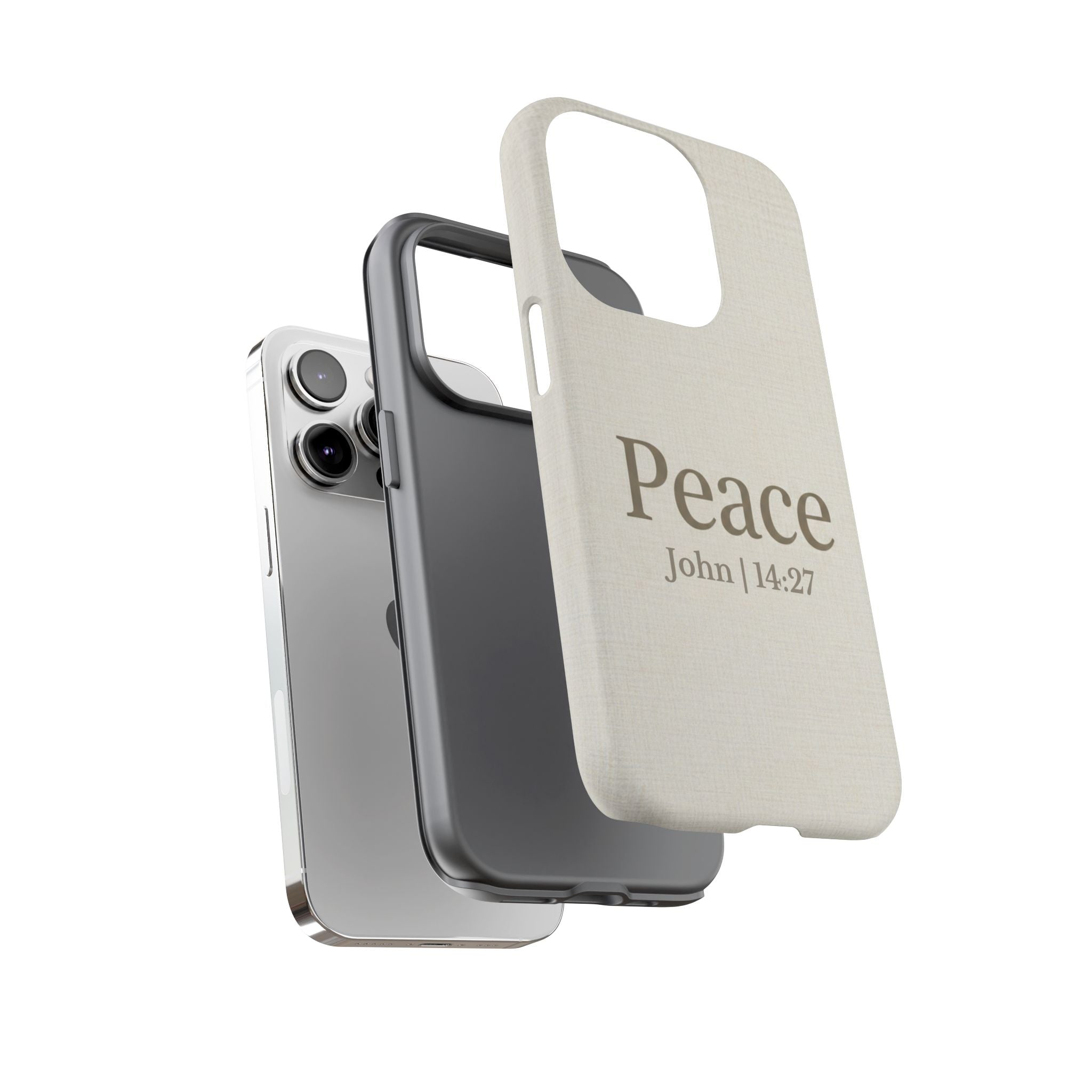 Peace (John 14:27) Phone Case — Minimalist Christian Scripture iPhone & Android Cover
