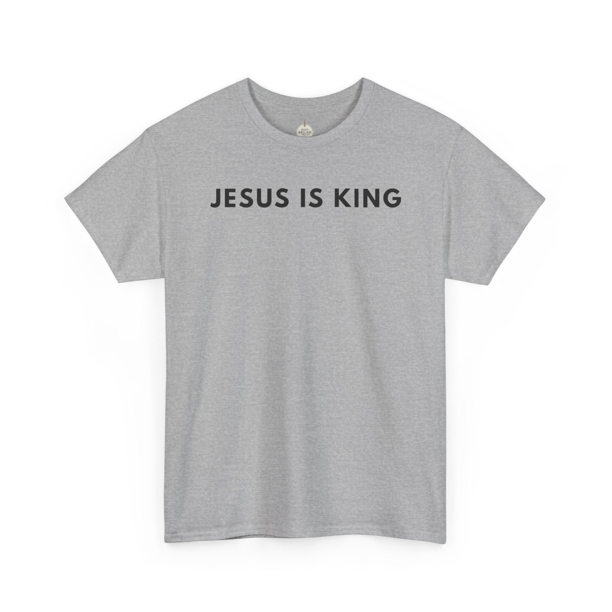 Jesus Is King Tee - Christian Faith White Cotton T-Shirt
