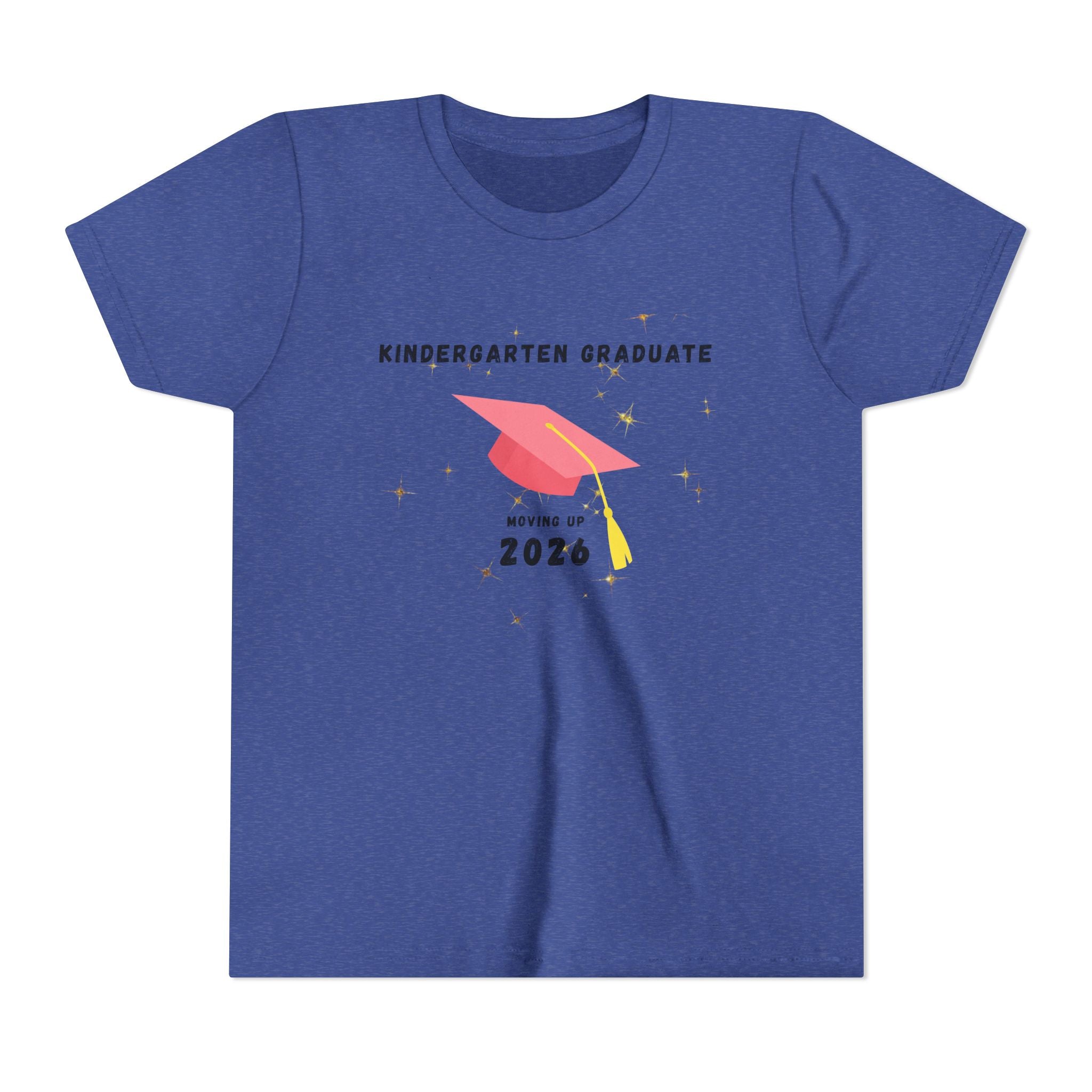 Kindergarten Graduate 2026 Youth Tee — Moving Up Graduation Cap Shirt