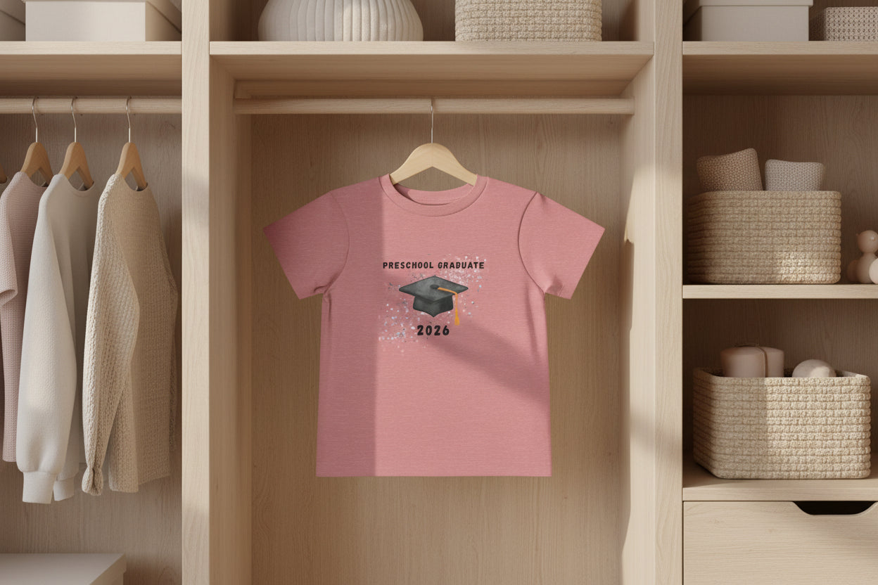 Preschool Graduate 2026 Toddler Tee - Graduation Cap Celebration Shirt