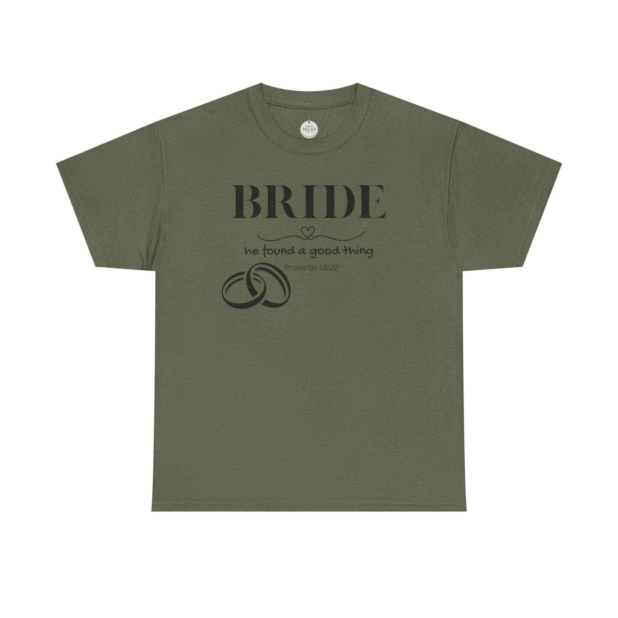 Bride T-Shirt — "We Found a Good Thing" Wedding Rings Tee - Christian - Personalized