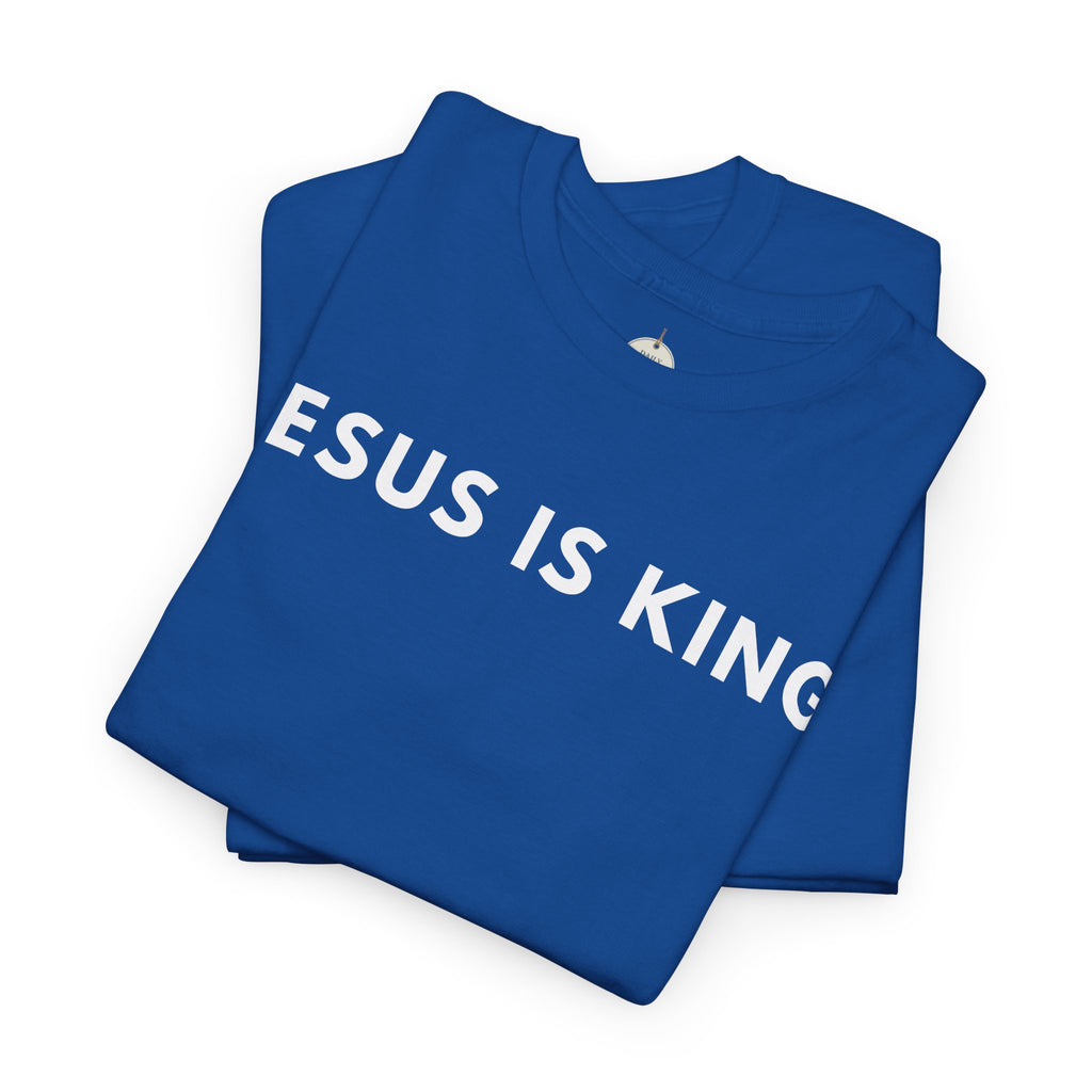 Jesus Is King Tee - Christian Faith White Cotton T-Shirt