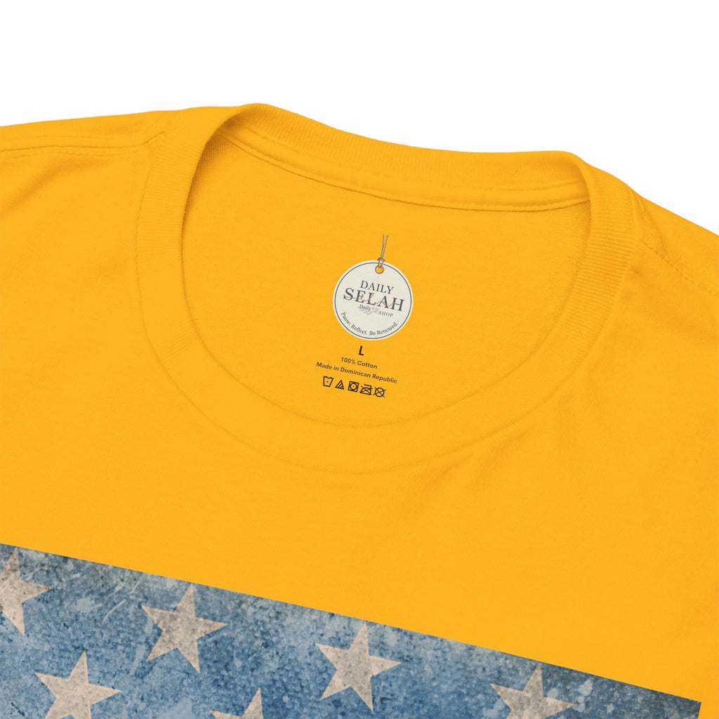 God First 250 Years Vintage American Flag  and Patriotic T-Shirt