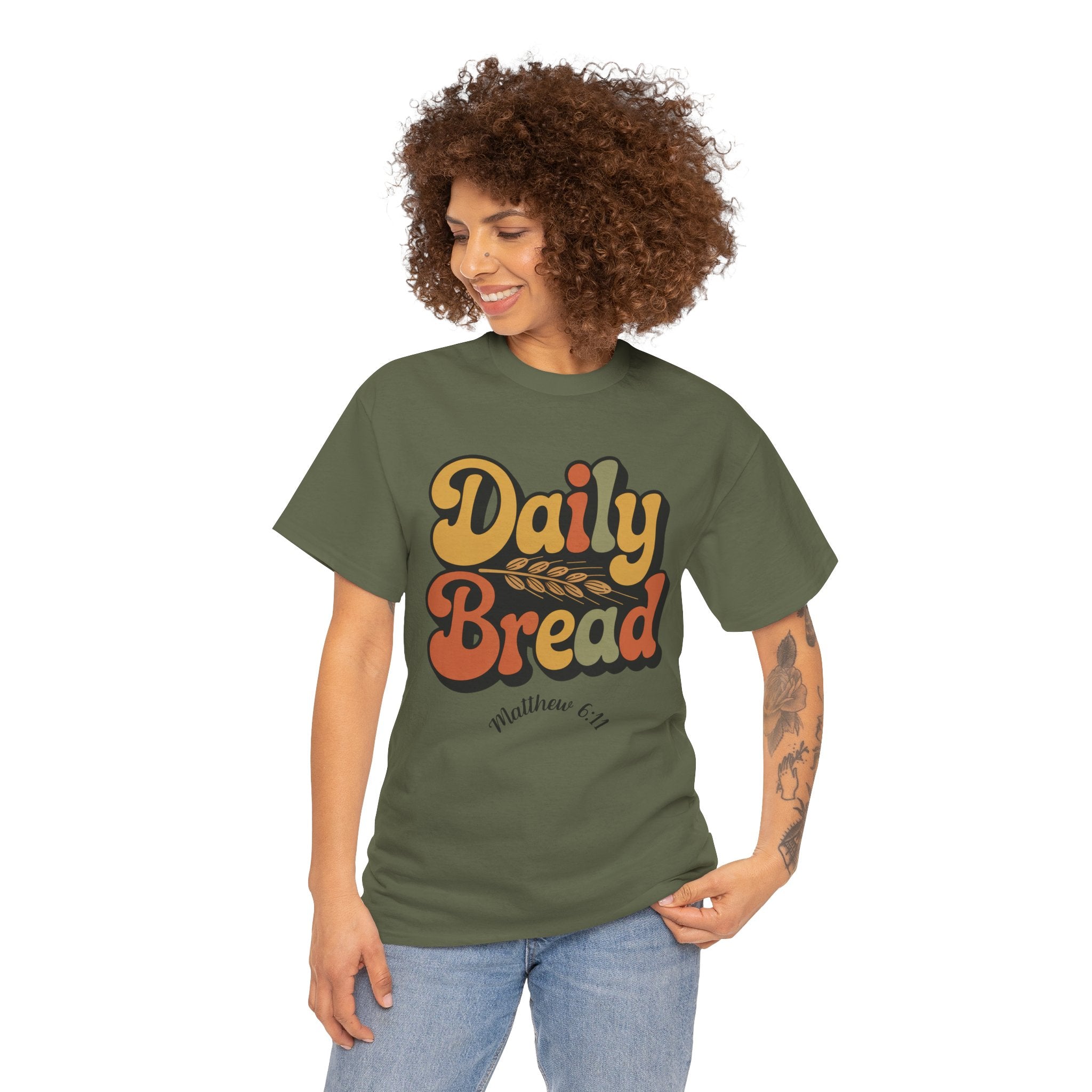 Daily Bread Shirt, Matthew 6:11, Retro Christian Shirt, Vintage Faith Shirt, Lord's Prayer Shirt, Christian Gift, Scripture Shirt