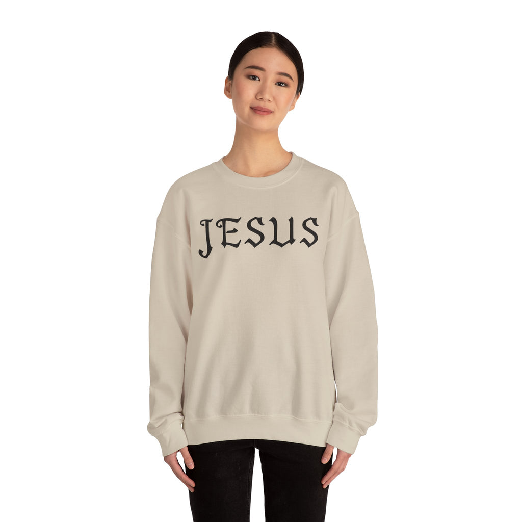 Jesus Crewneck Sweatshirt — Minimal Christian Faith Pullover
