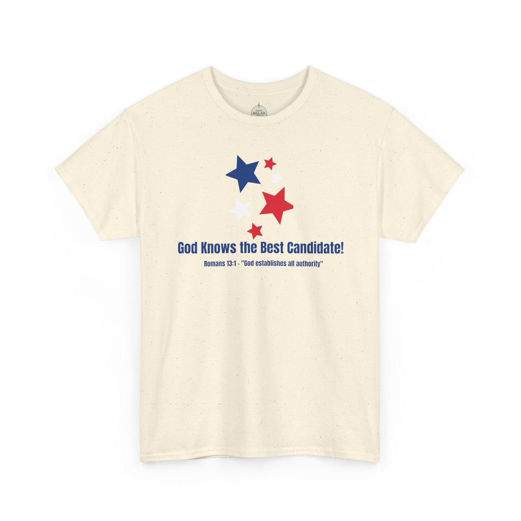 God Knows the Best Candidate Tee — Patriotic Christian Election T-Shirt