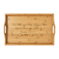 Personalized and Engraved Bamboo Serving Tray — Breakfast, Wedding & Housewarming Gift