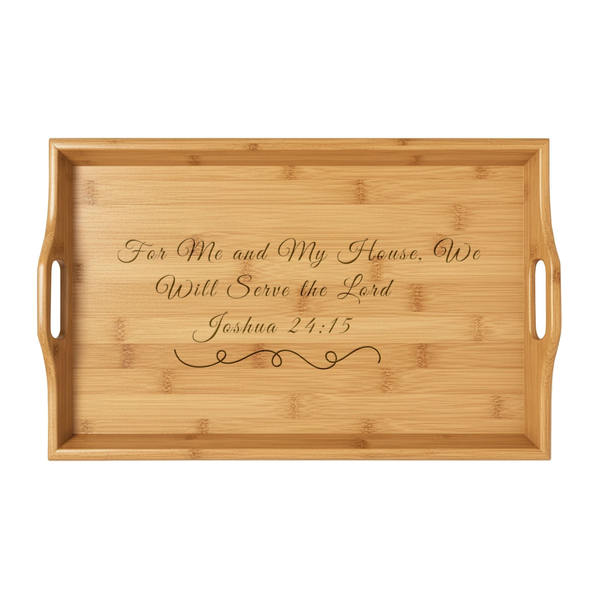 Personalized and Engraved Bamboo Serving Tray — Breakfast, Wedding & Housewarming Gift
