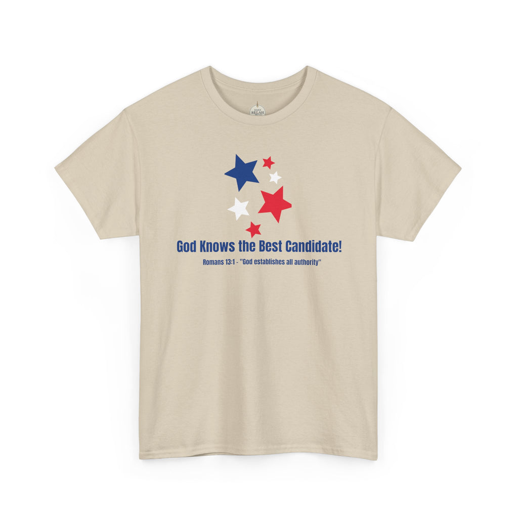 God Knows the Best Candidate Tee — Patriotic Christian Election T-Shirt