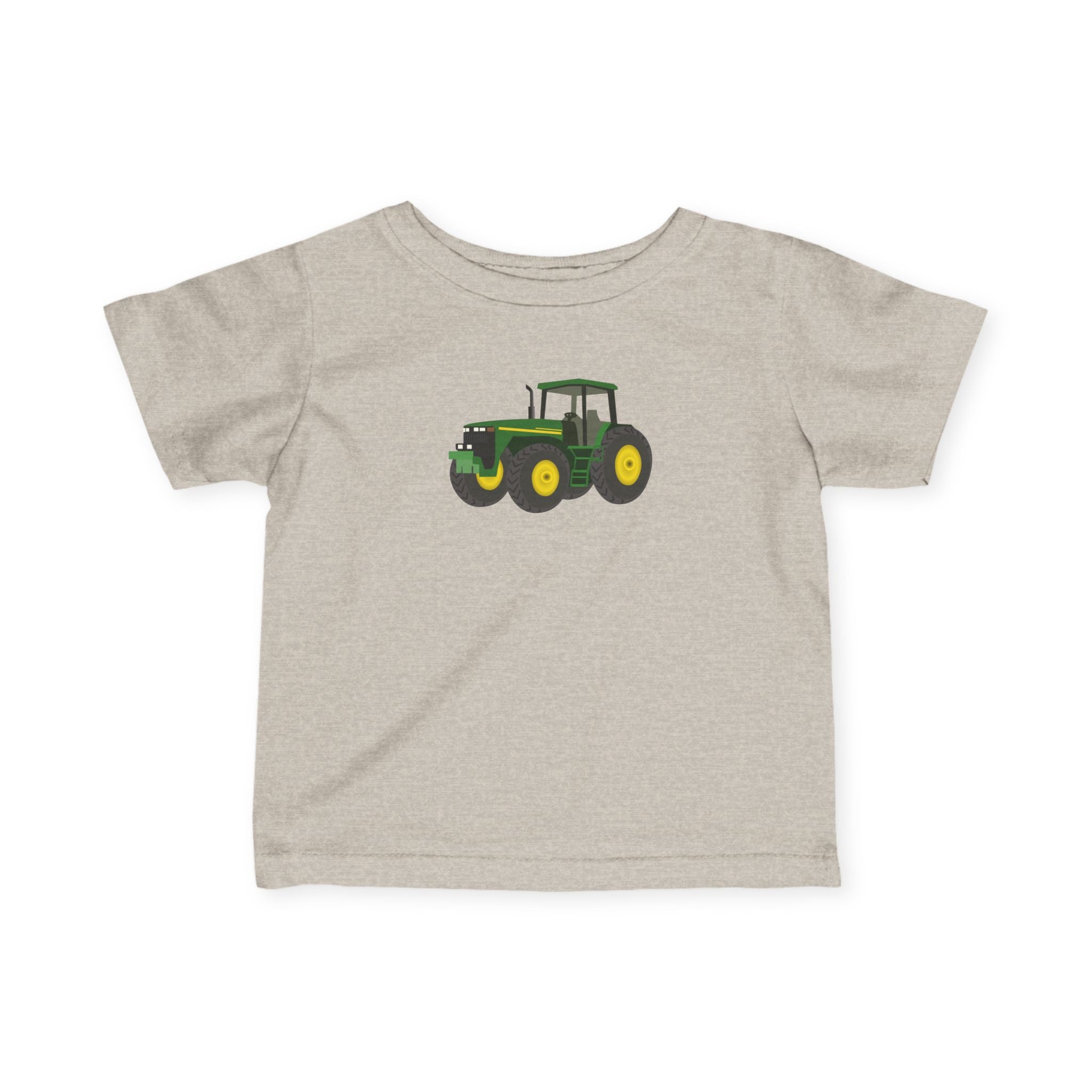 Infant Tee — Cute Green Farm Tractor Graphic Baby Shirt