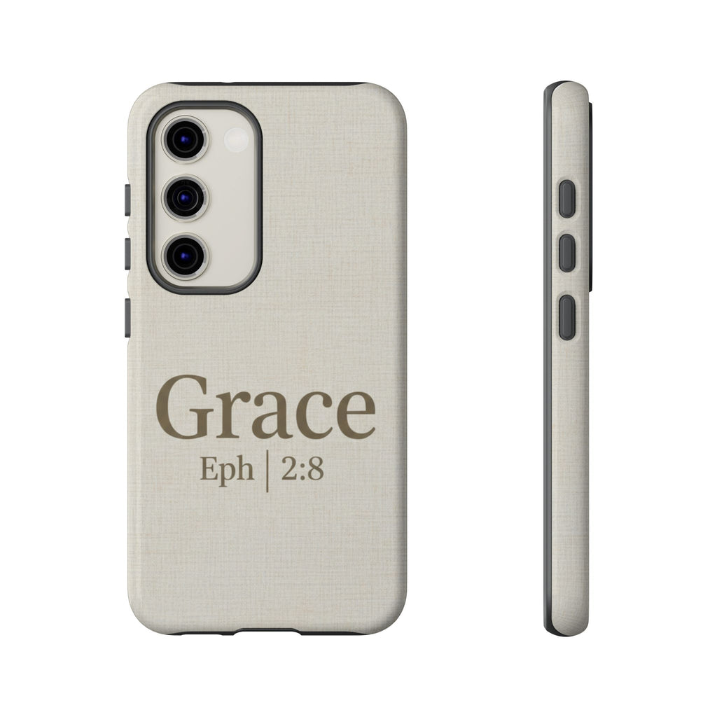 Grace (Ephesians 2:8) Phone Case — Minimalist Christian Inspirational Tough Case