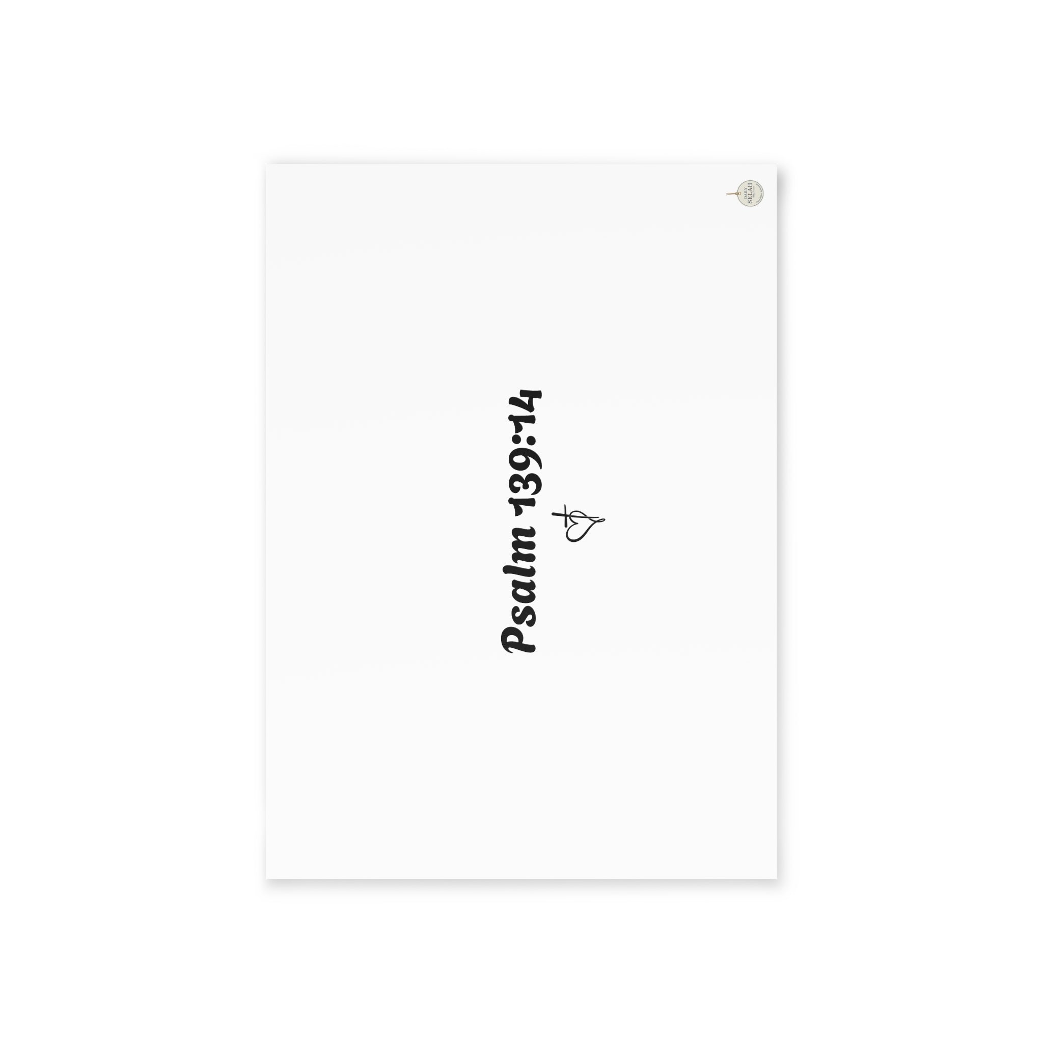 Christian Inspirational Card — “Fearfully & Wonderfully Made” Psalm 139:14 Religious Greeting