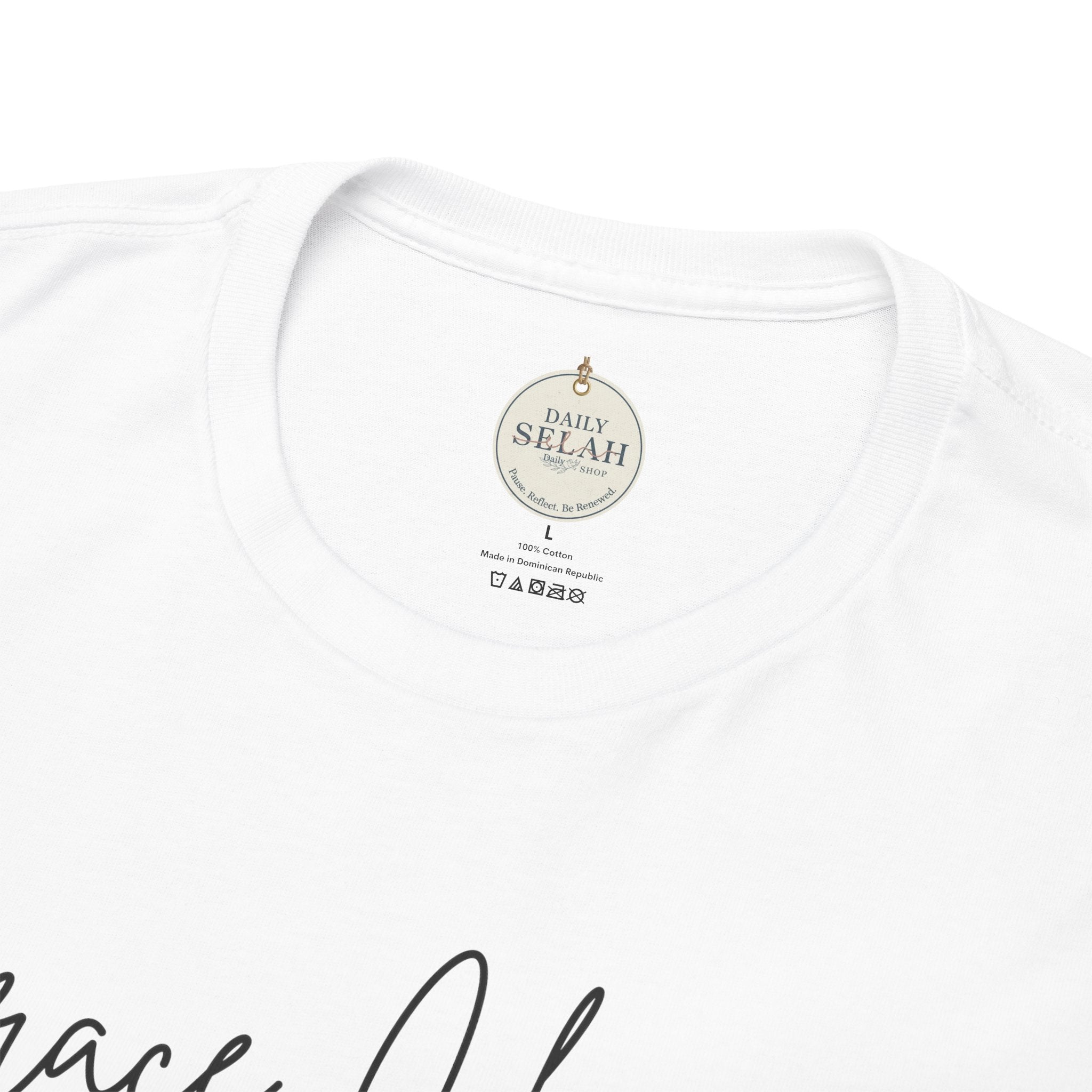 Grace Changes Everything tee | with Faith cross vertical back design