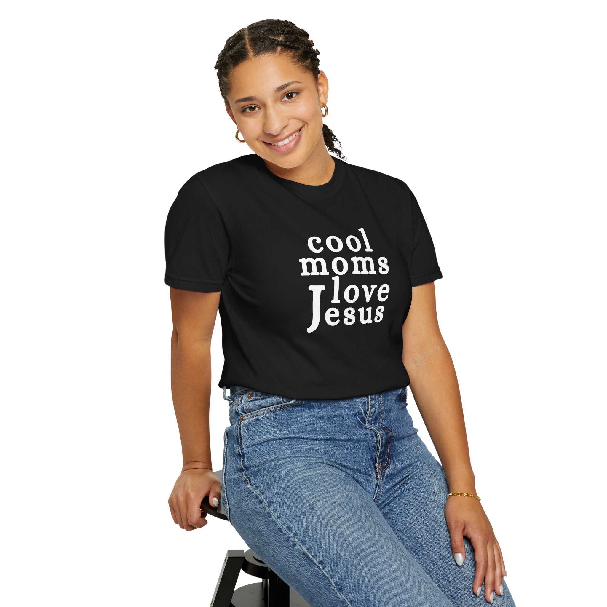 Christian Mom T-Shirt — "Cool Moms Love Jesus" Graphic Tee